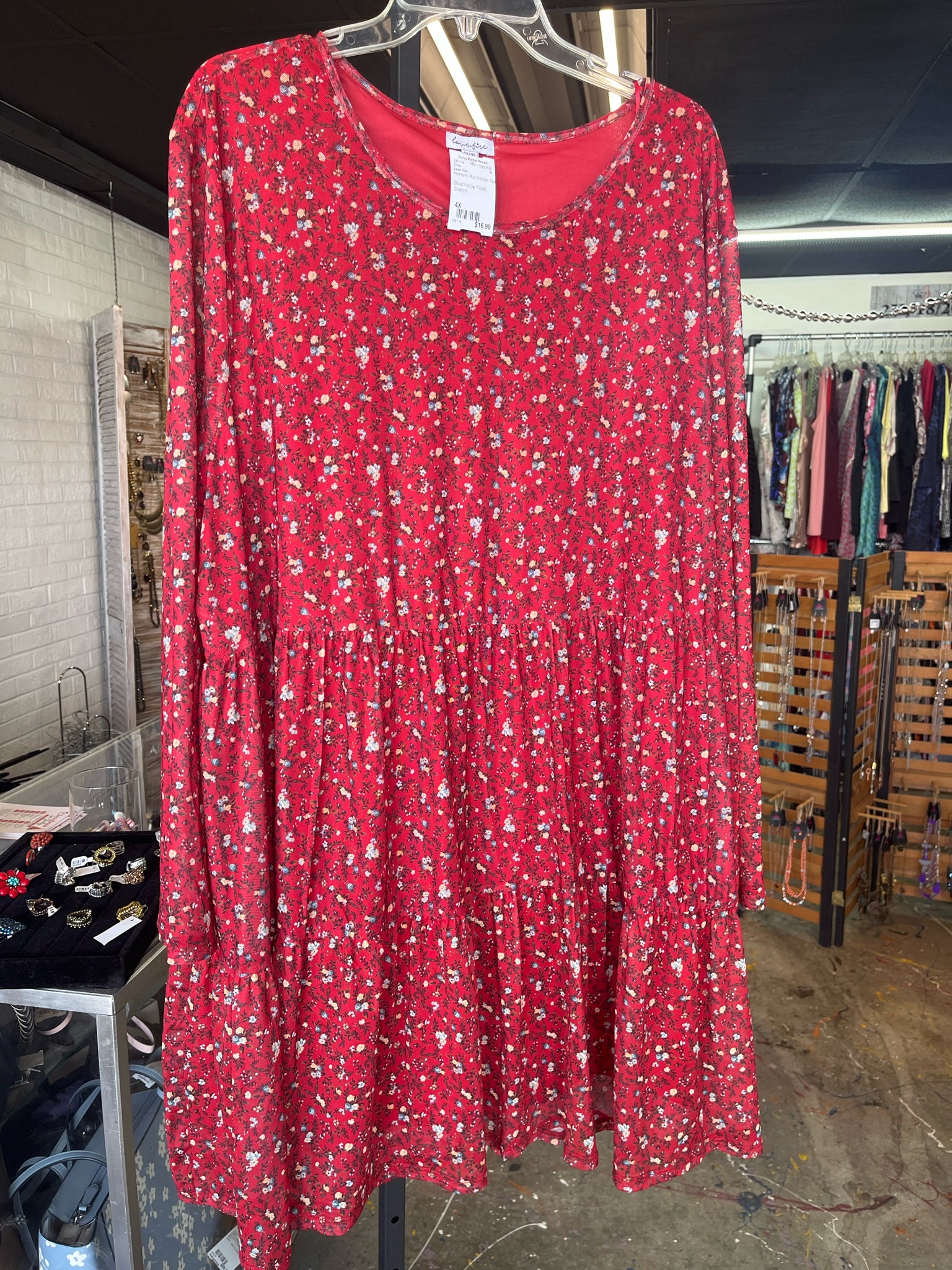 Love Fire Plus Dresses Size 4X Dress