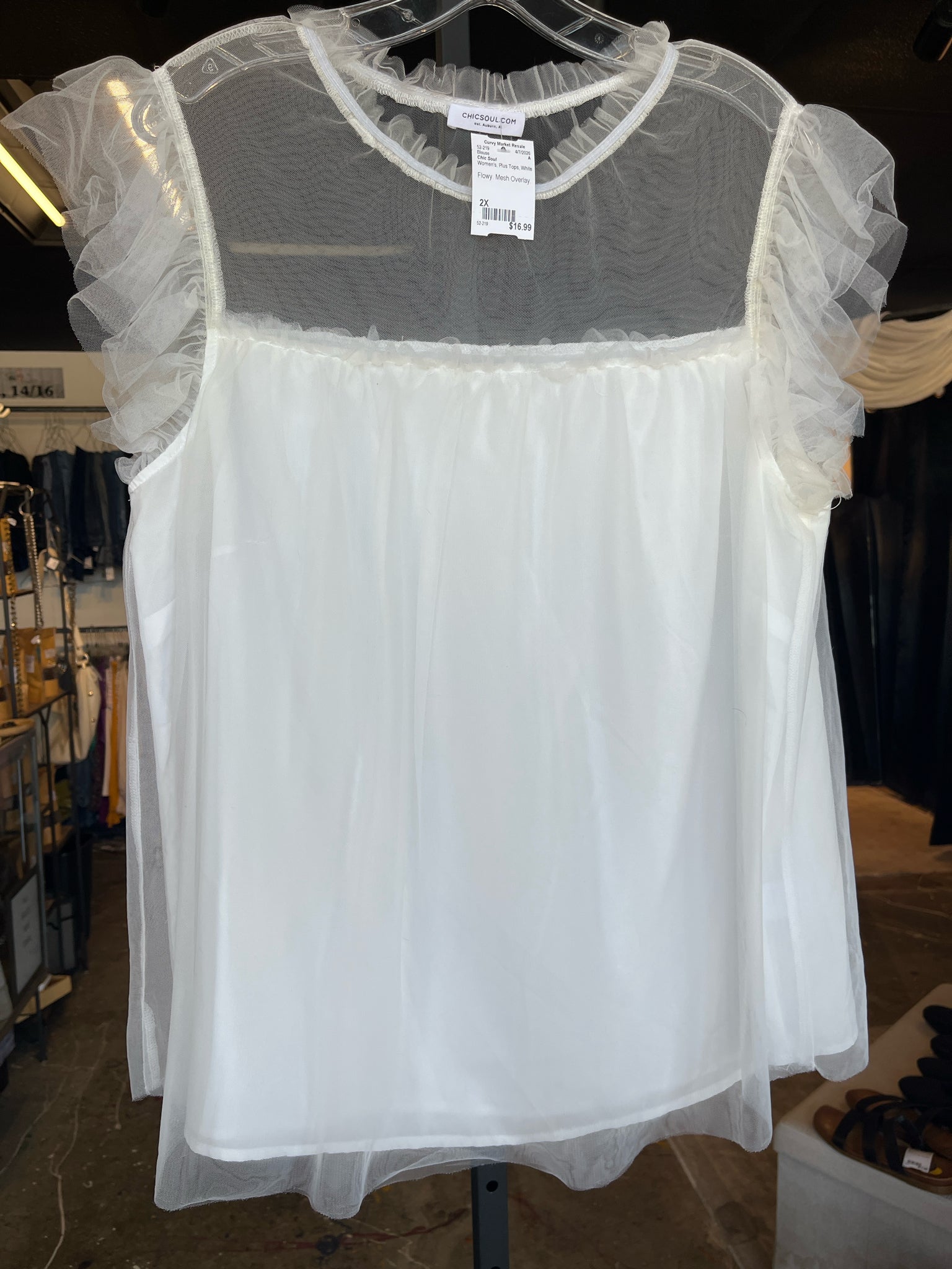 Chic Soul Plus Tops Size 2X Blouse