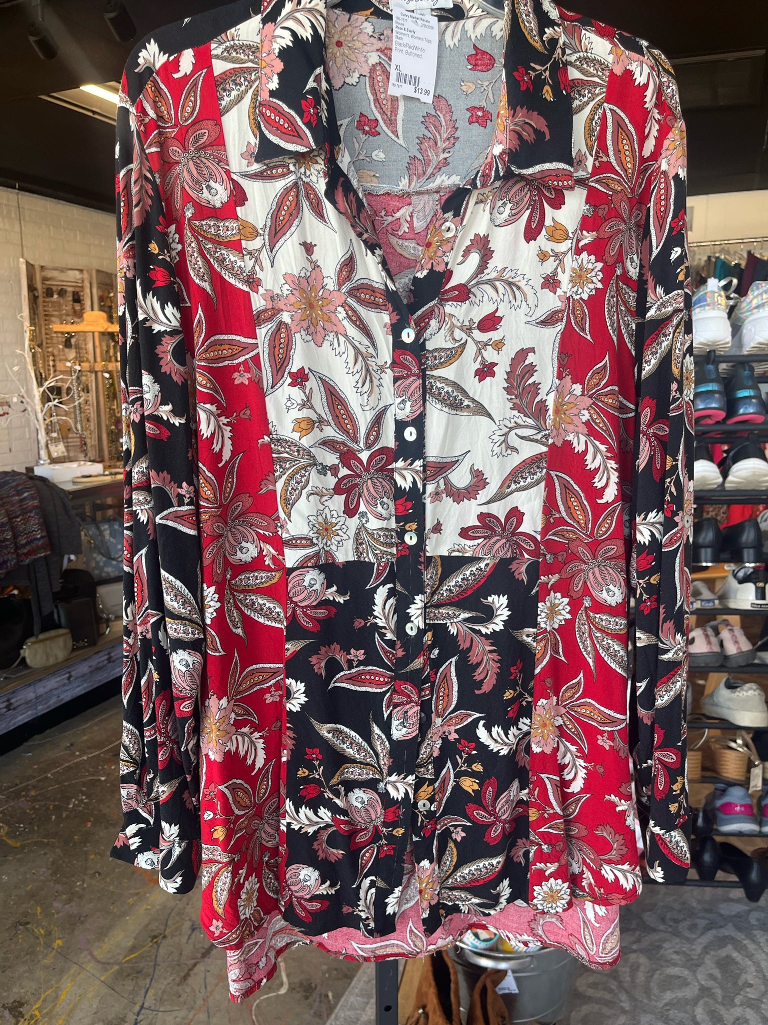 Rose & Everly Womens Tops Size XL Blouse