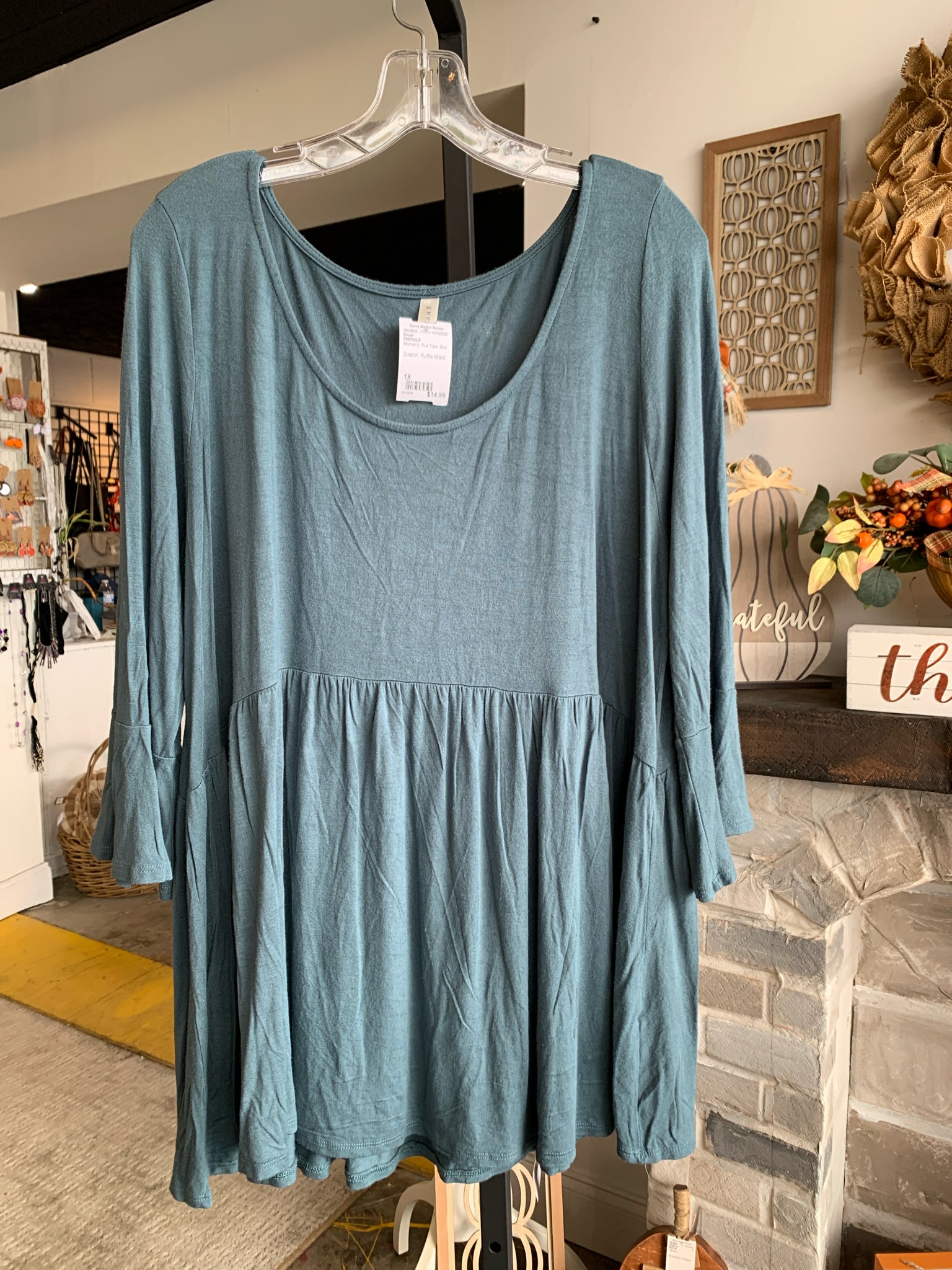 EMERALD Plus Tops Size 1X Blouse