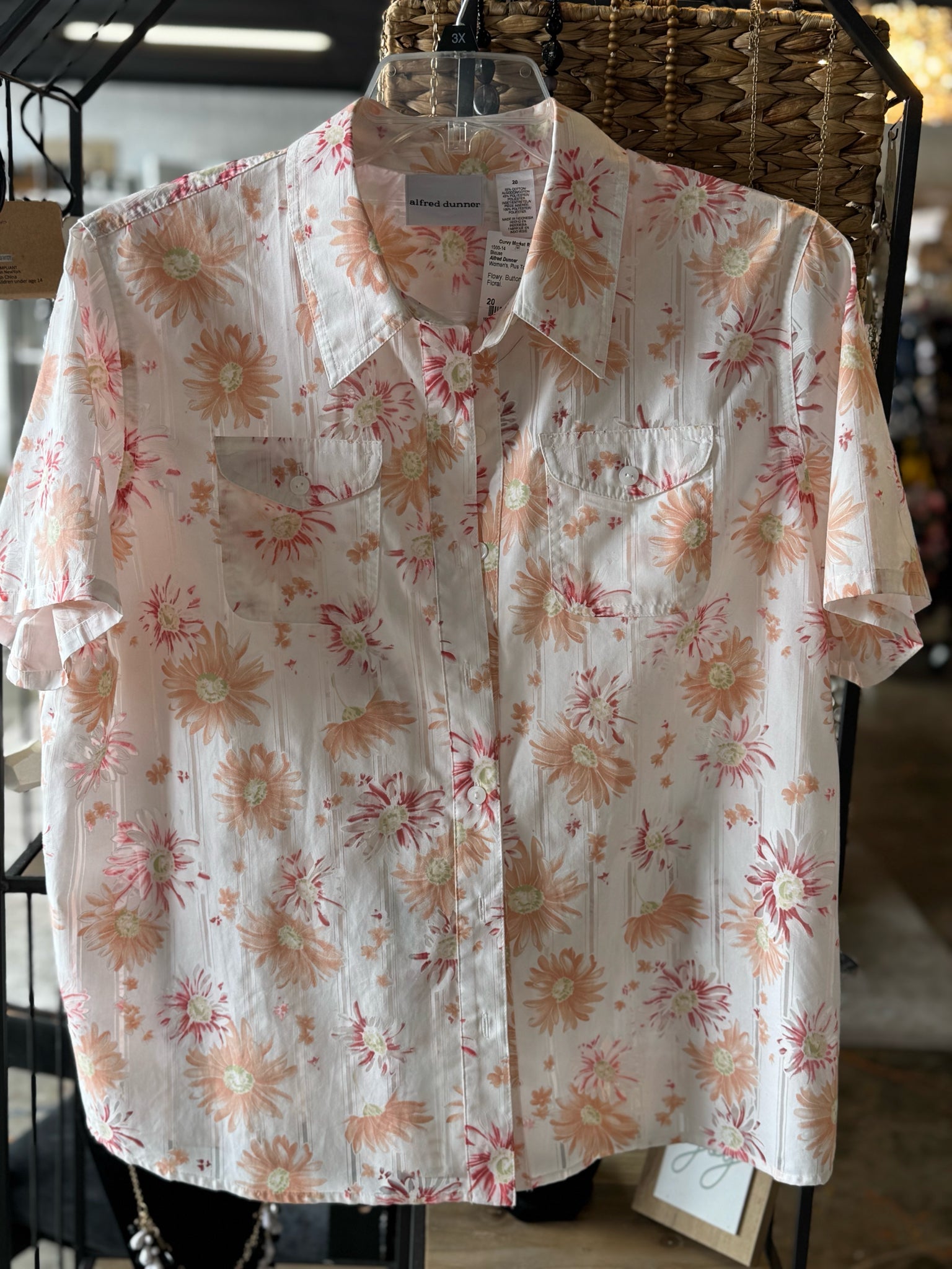 Alfred Dunner Plus Tops Size 20 Blouse