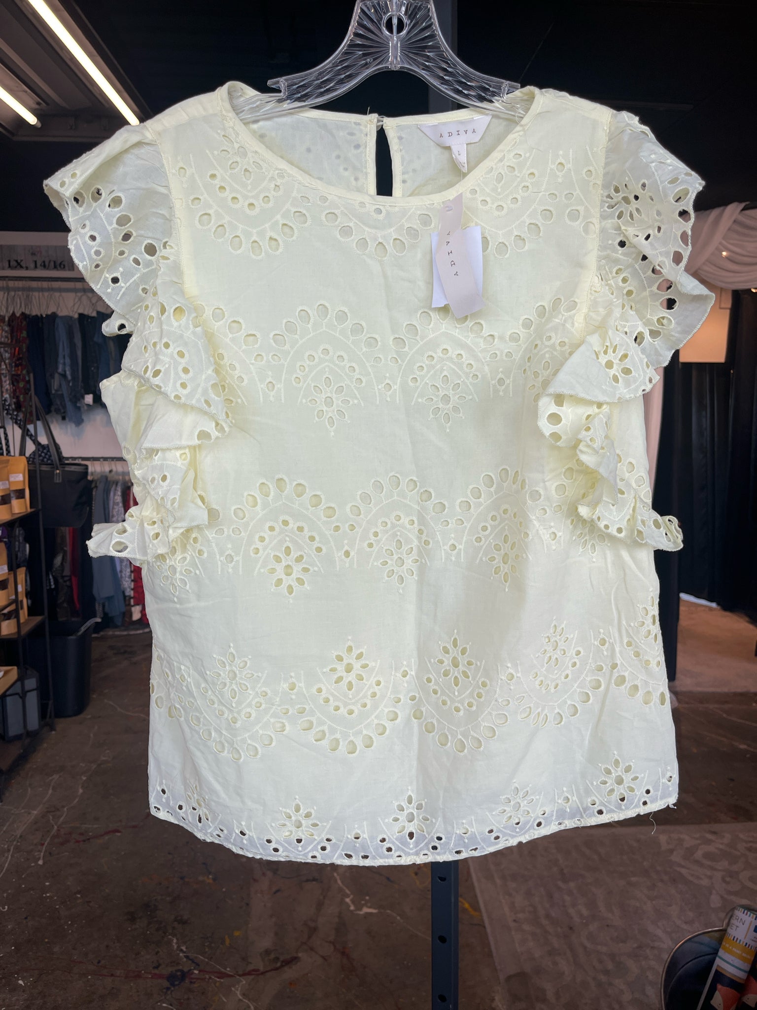 Adiva Womens Tops Size L Blouse