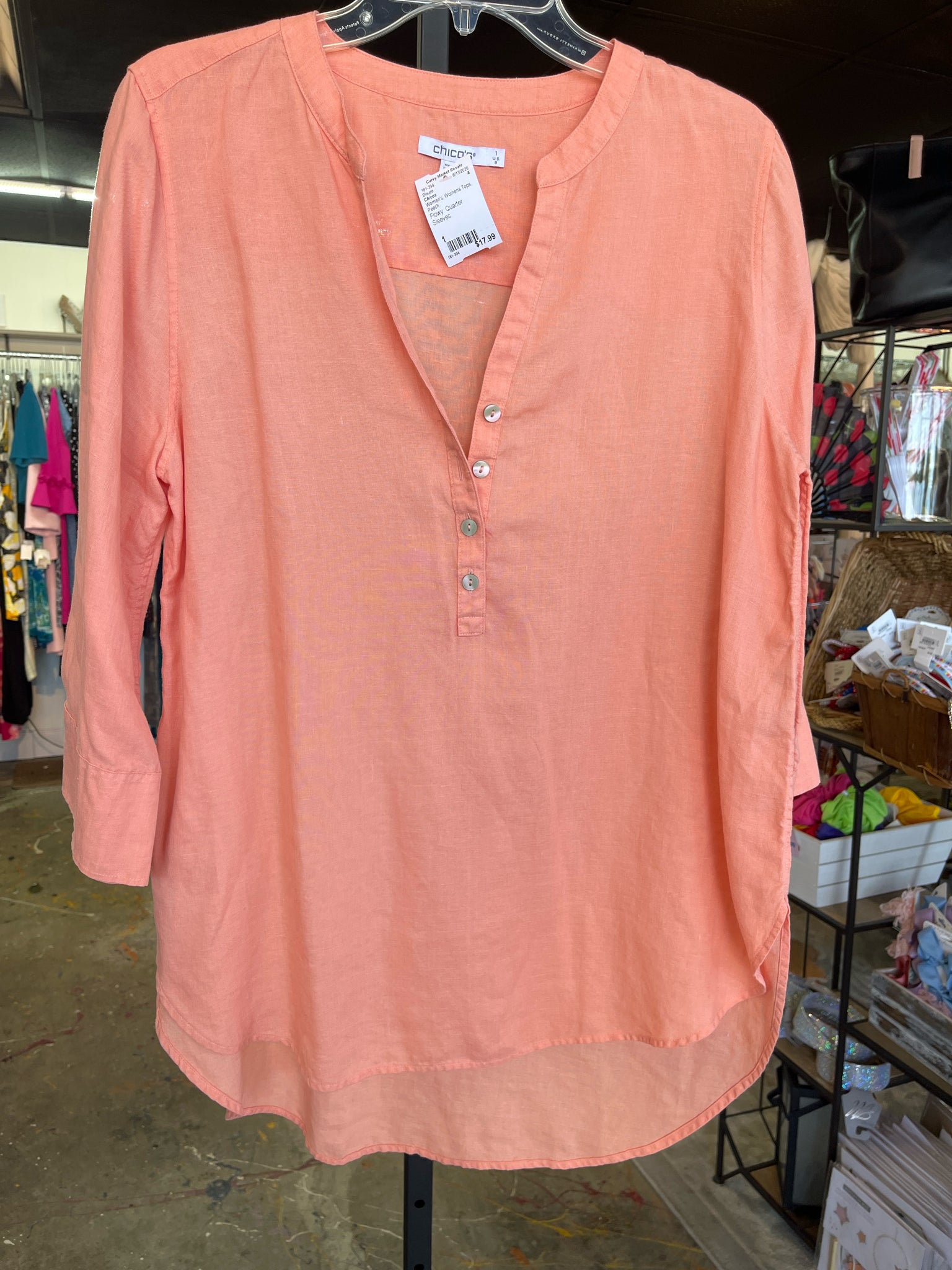 Chicos Womens Tops Size 1 Blouse