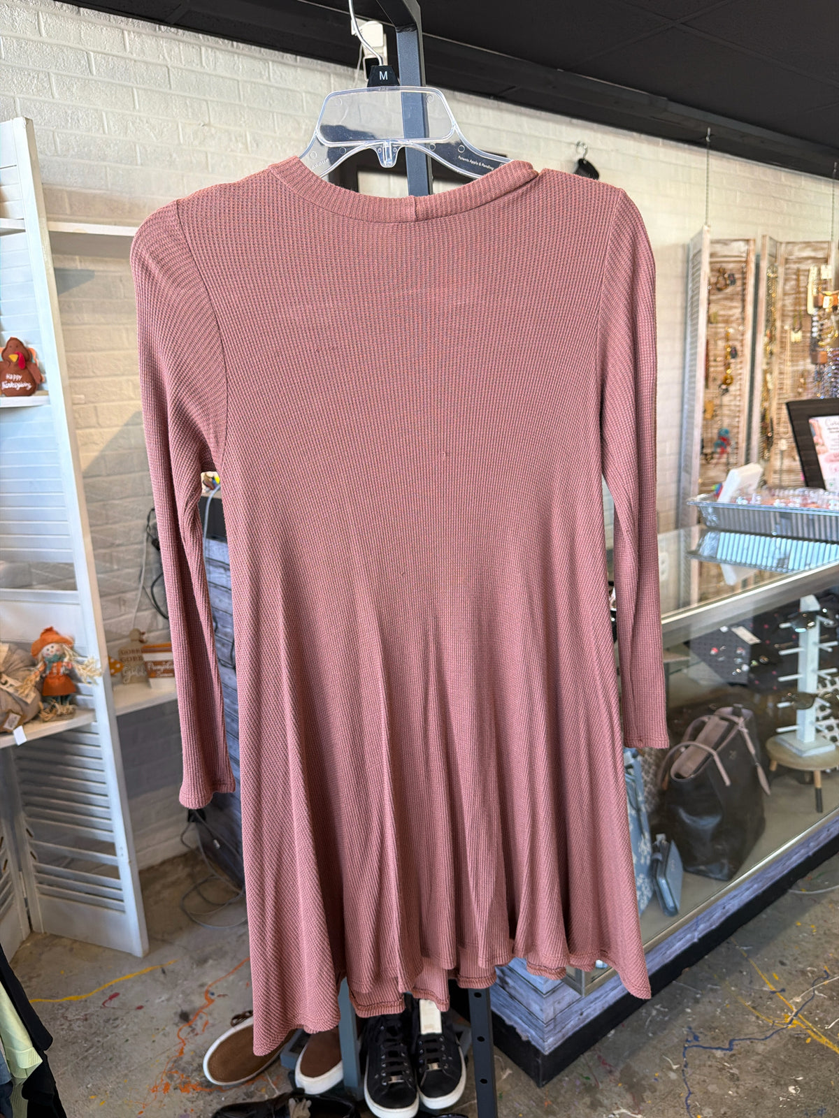 Black Bead Womens Tops Size L Blouse
