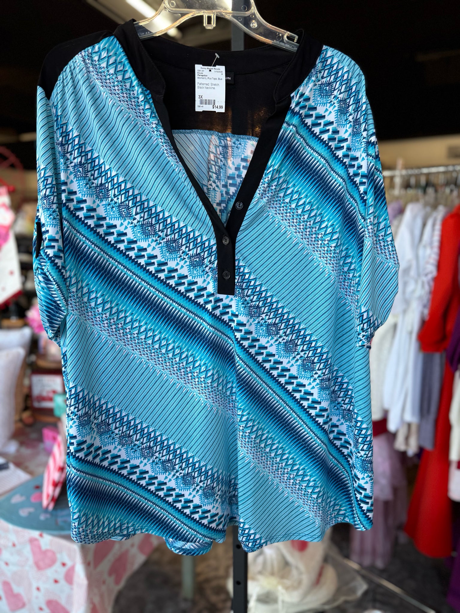 Perseption Plus Tops Size 3X Blouse