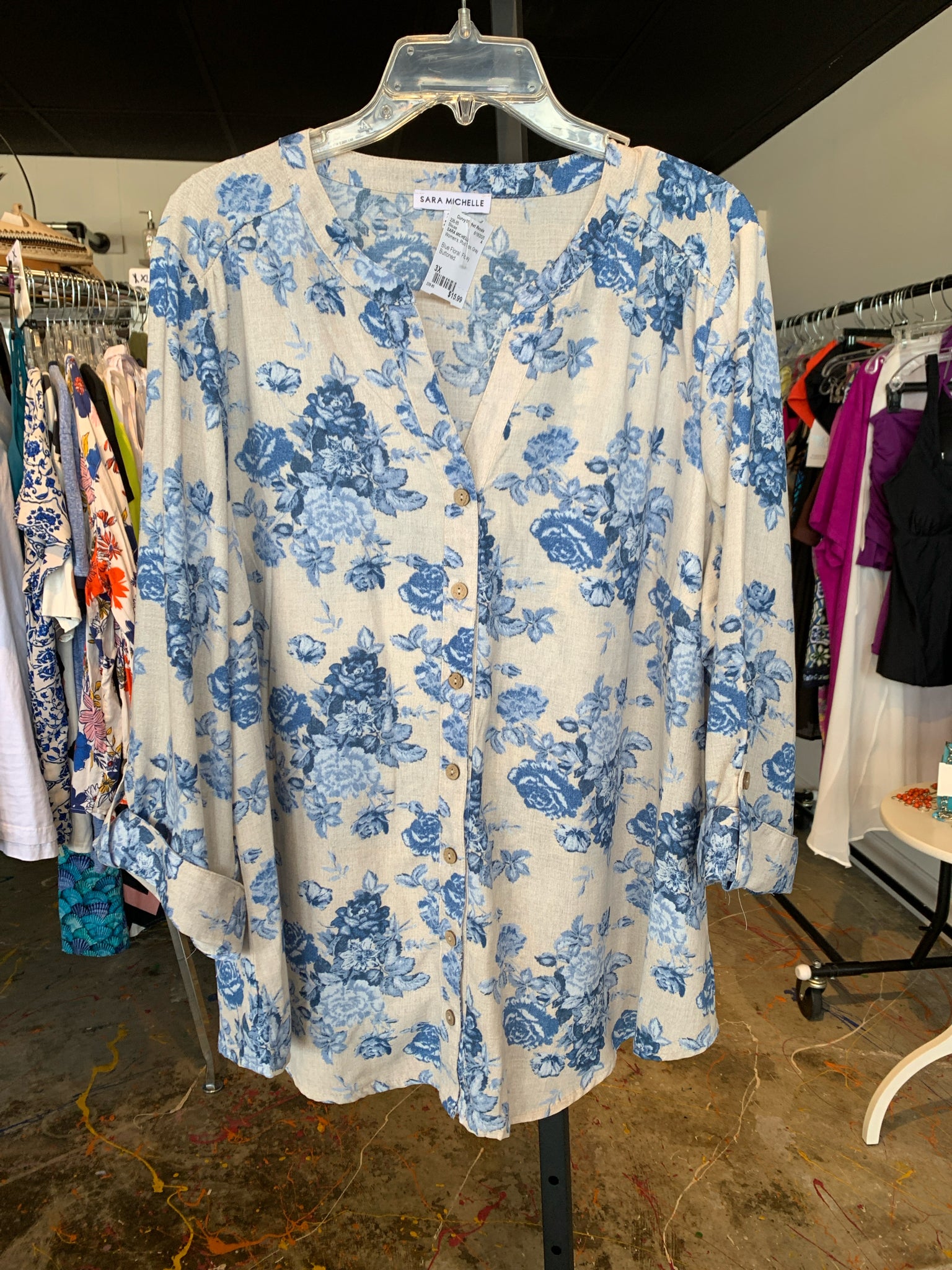 SARA MICHELLE Plus Tops Size 3X Blouse