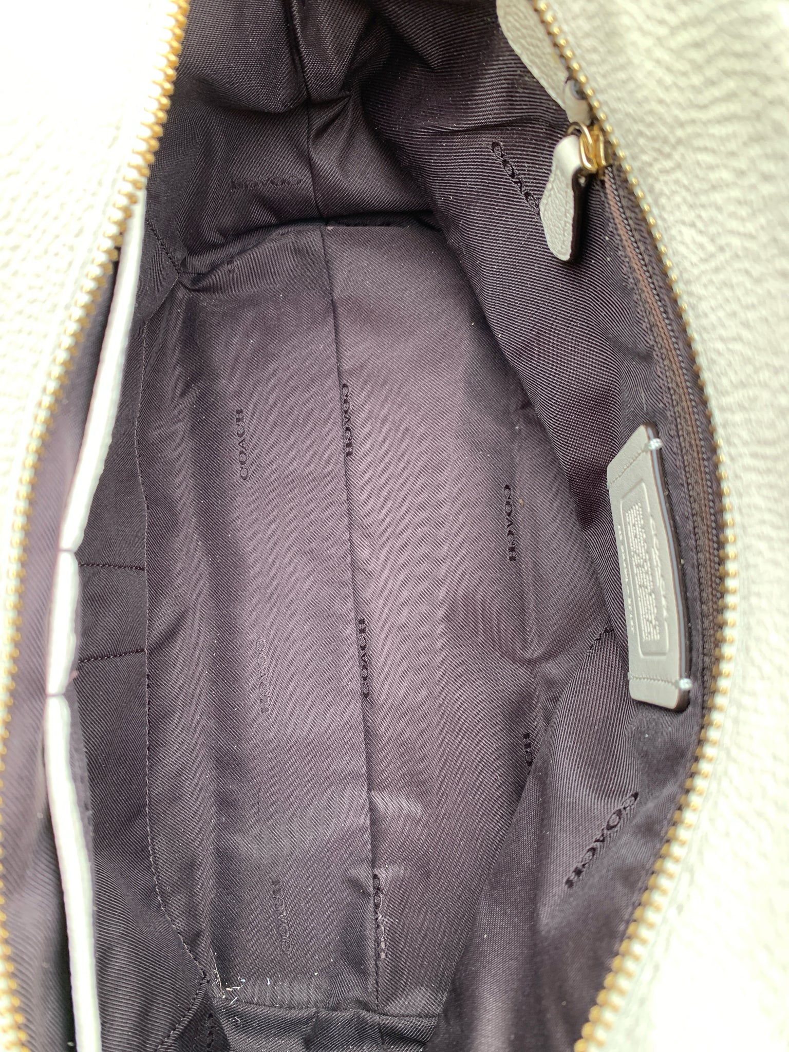 Coach White Purse