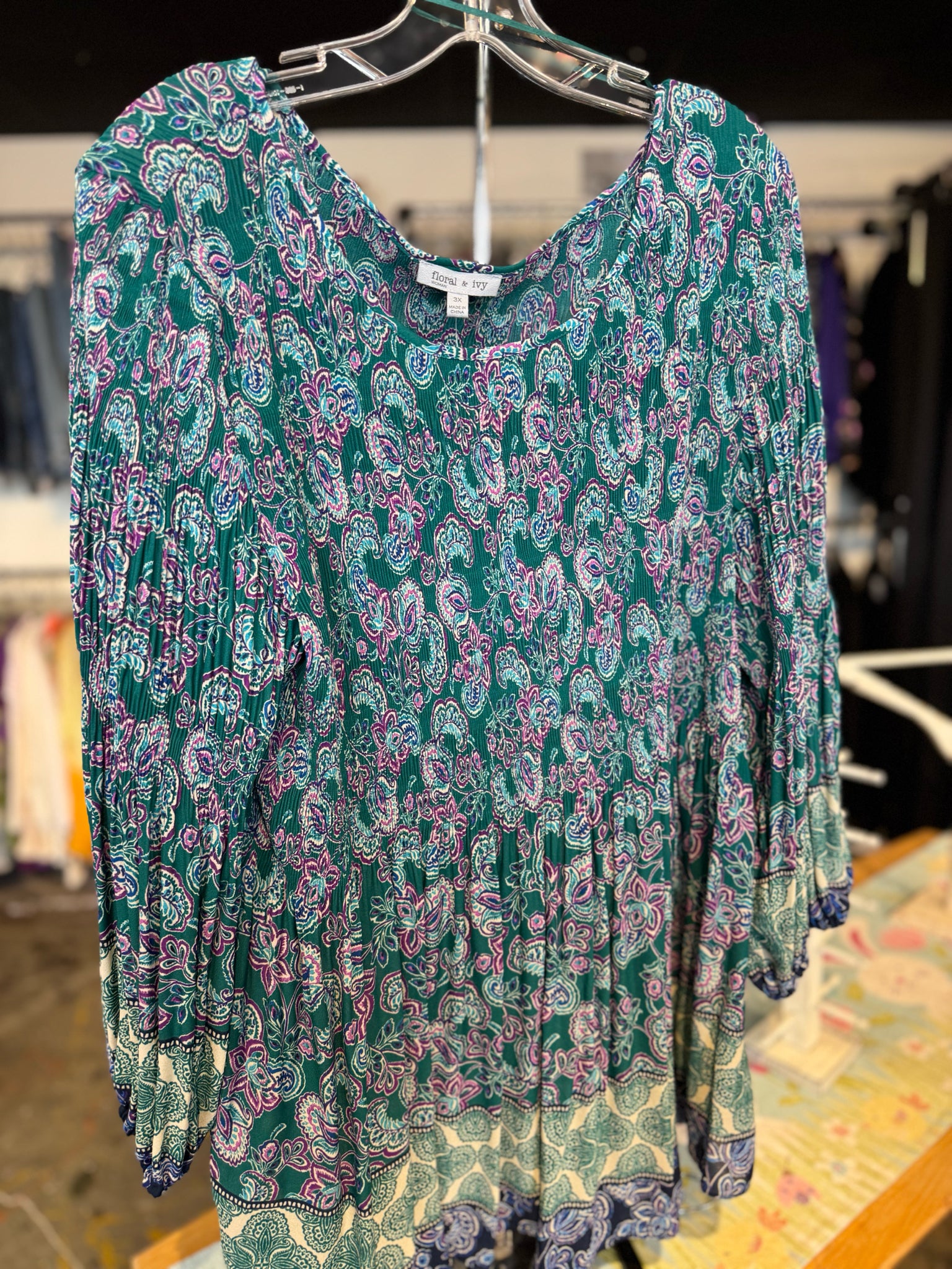 floral and ivy Plus Tops Size 3X Blouse
