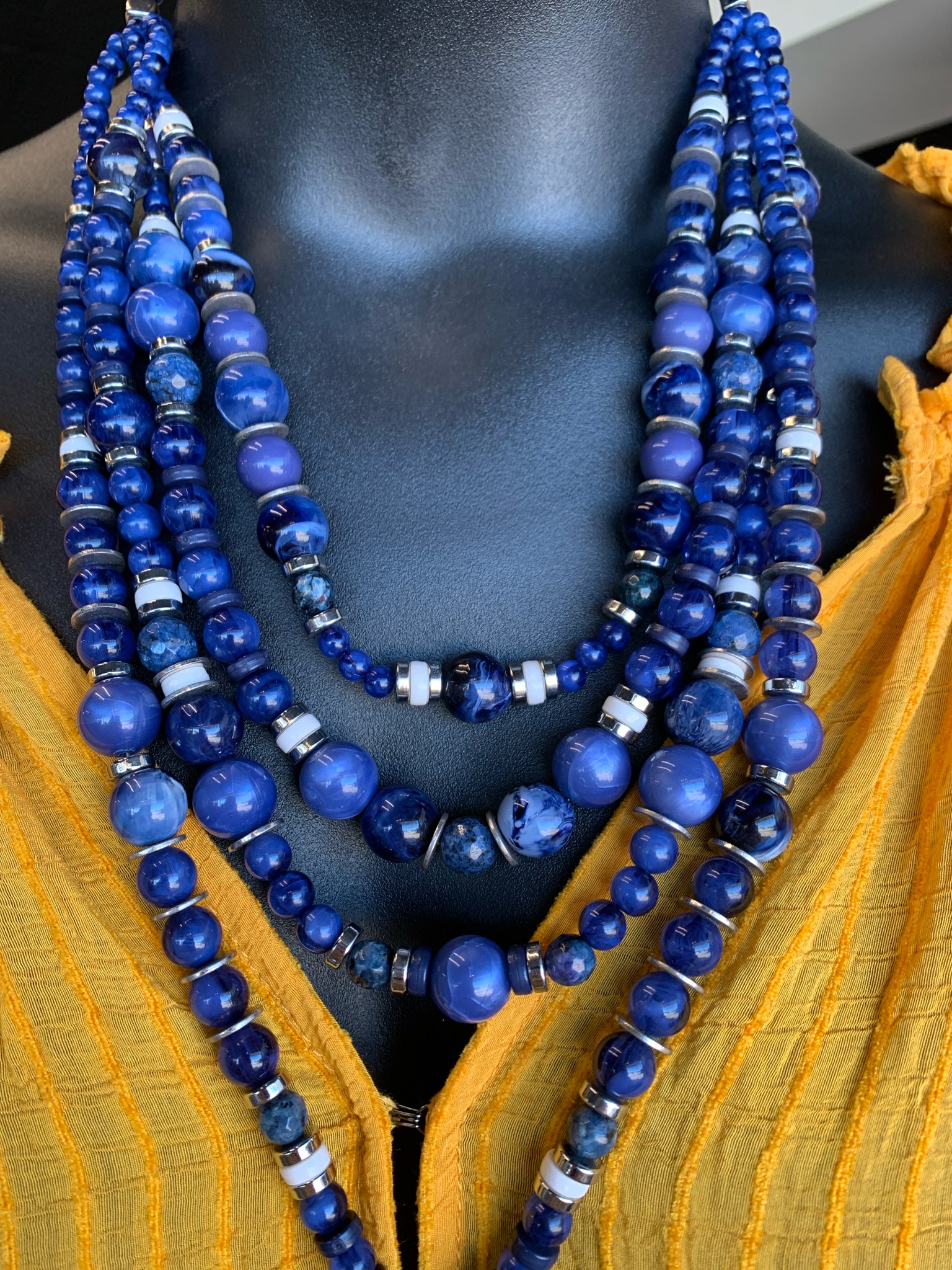 Chicos Navy Necklace