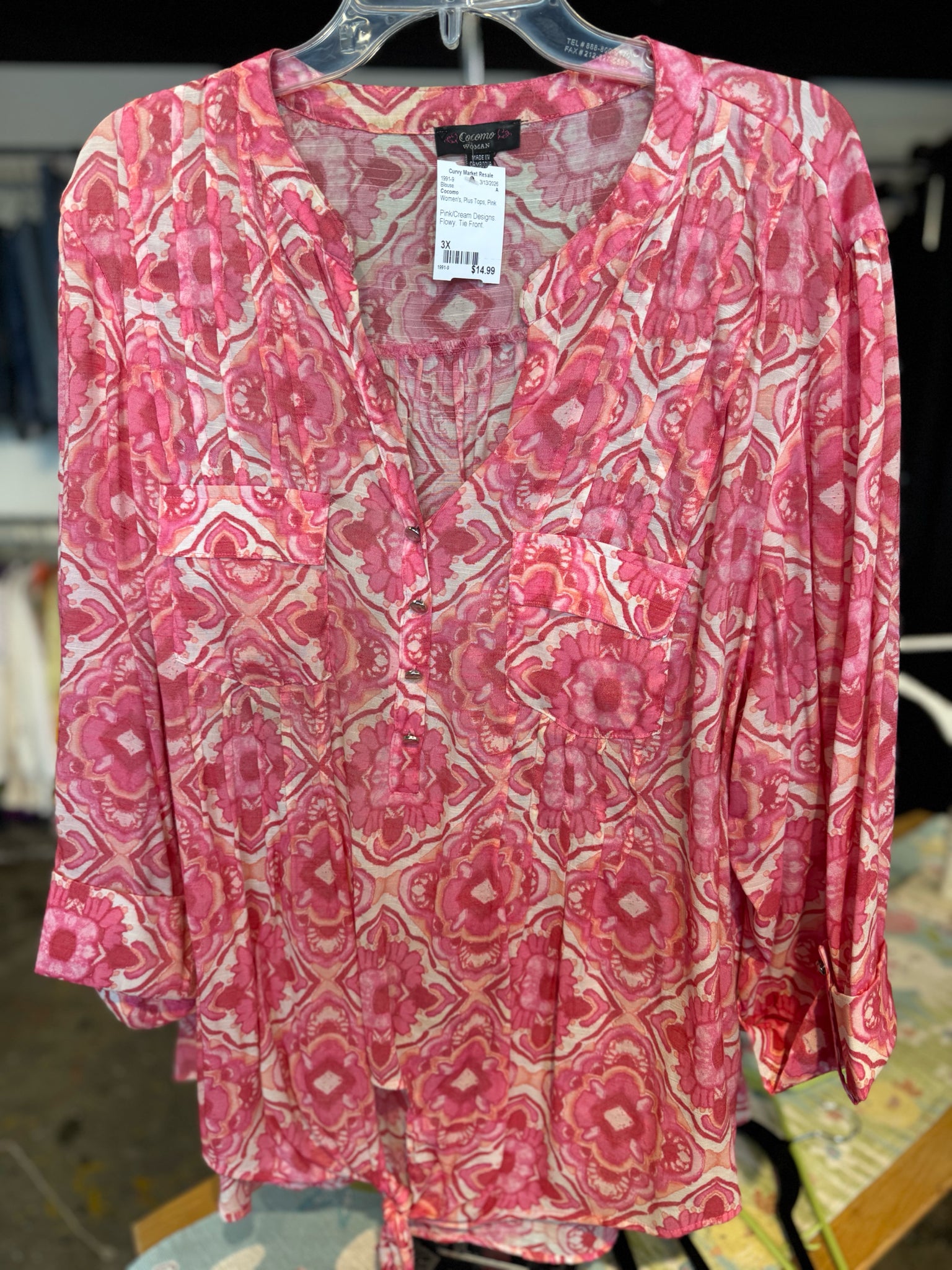 Cocomo Plus Tops Size 3X Blouse