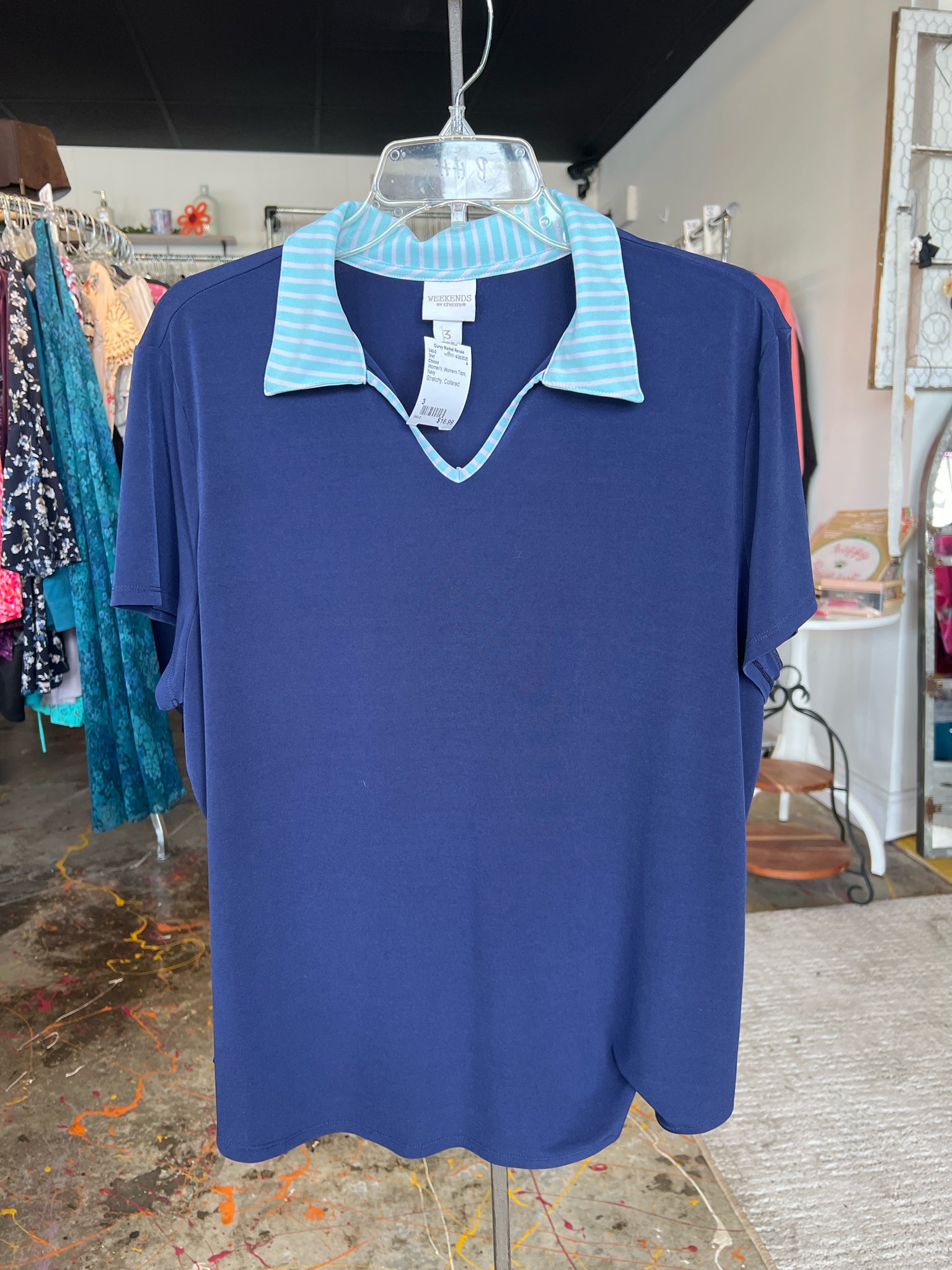 Chicos Womens Tops Size 3 Shirt