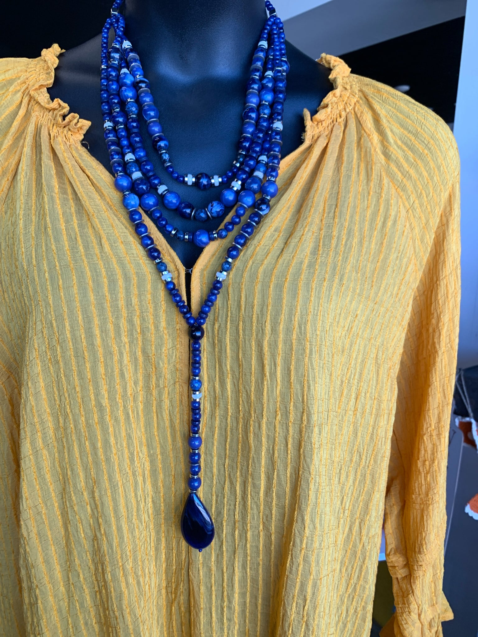 Chicos Navy Necklace