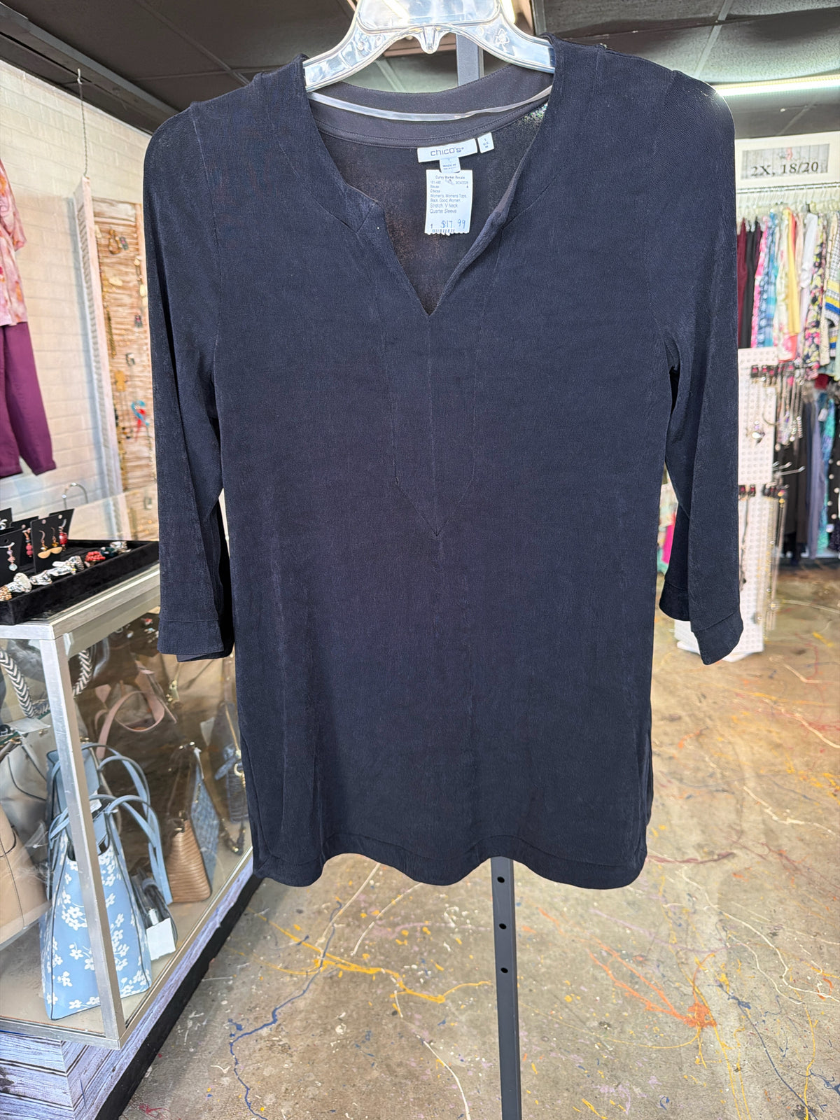 Chicos Womens Tops Size 1 Blouse
