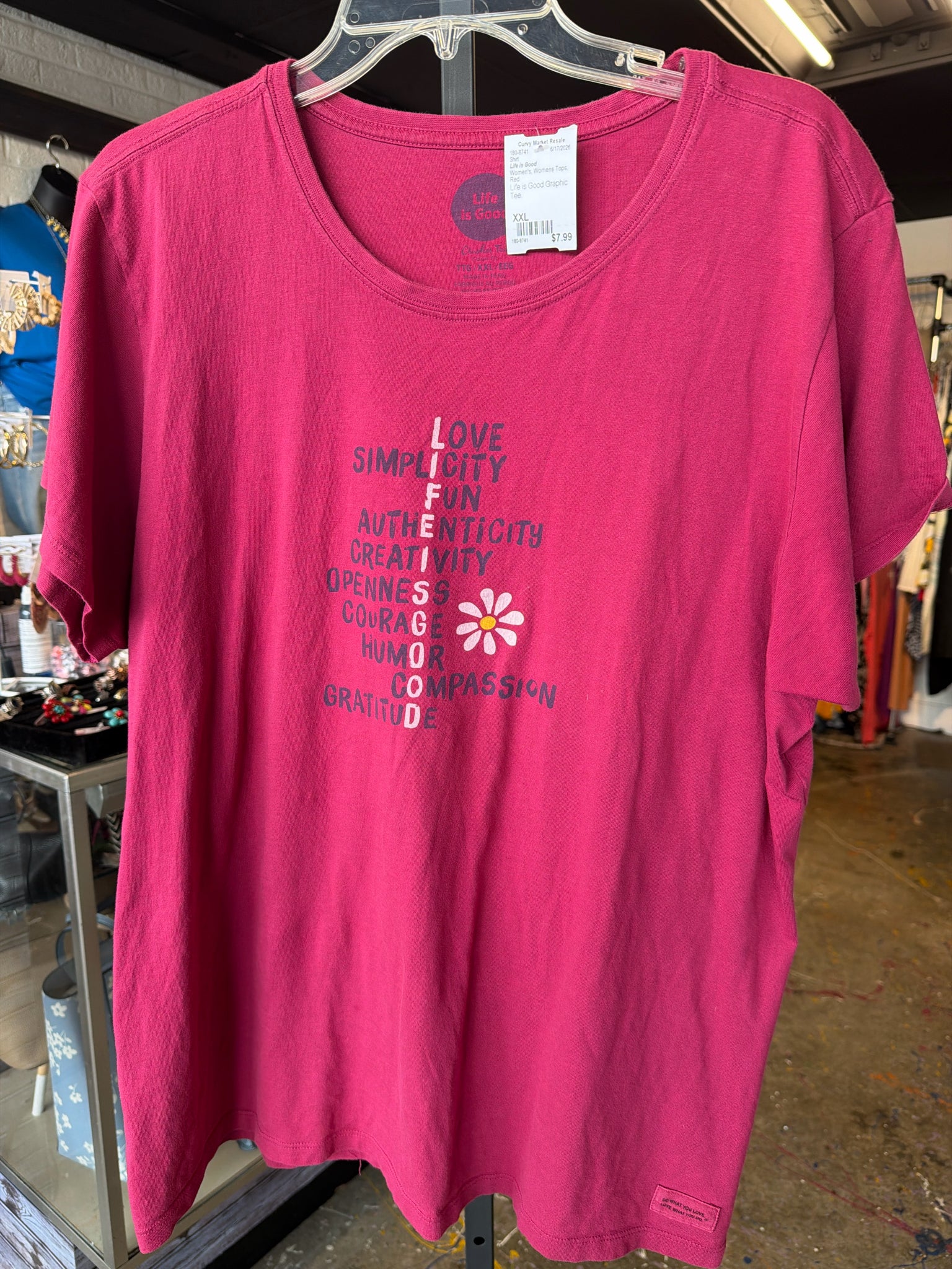 Life is Good Womens Tops Size XXL Shirt