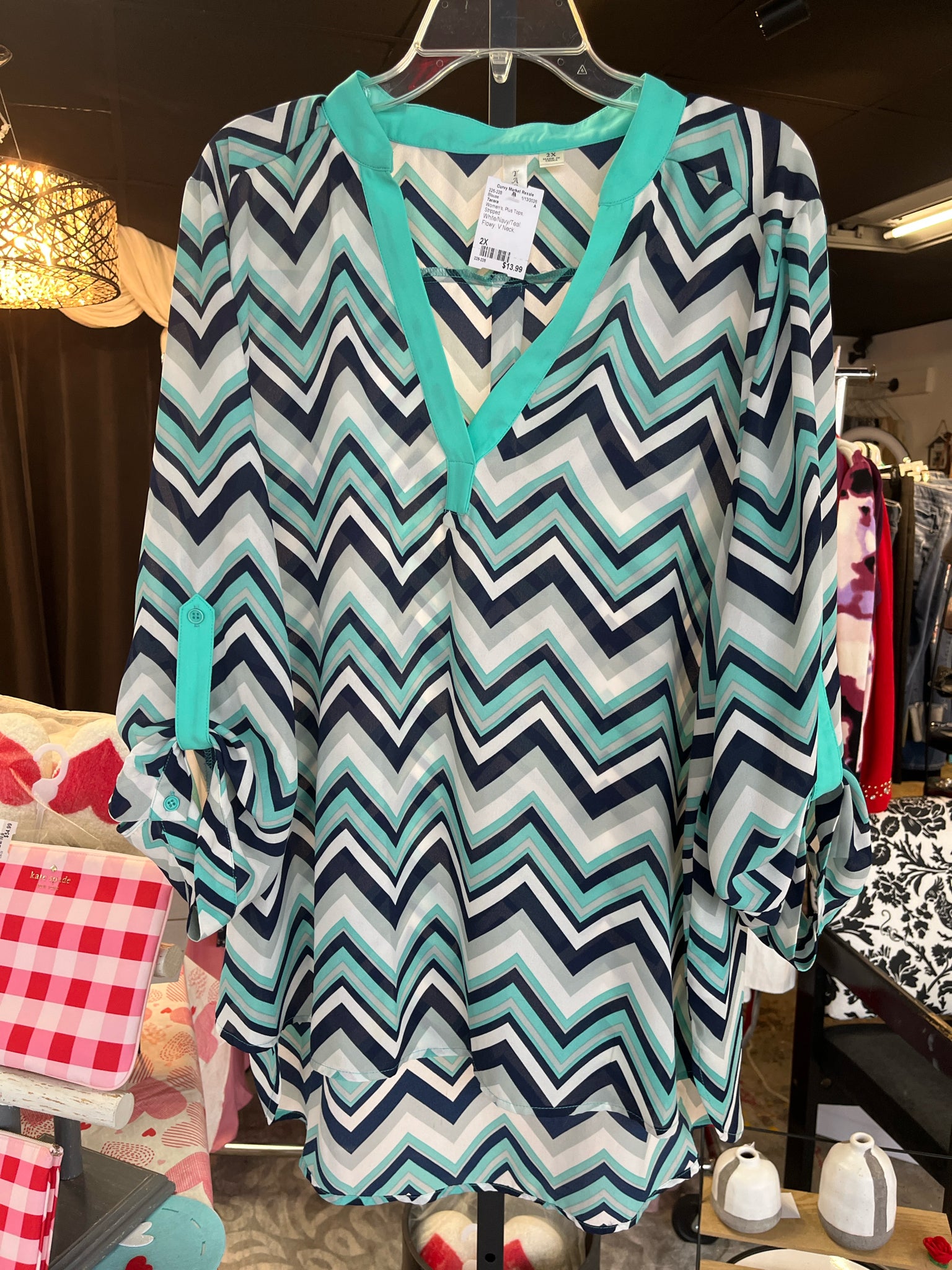 Tacera Plus Tops Size 2X Blouse