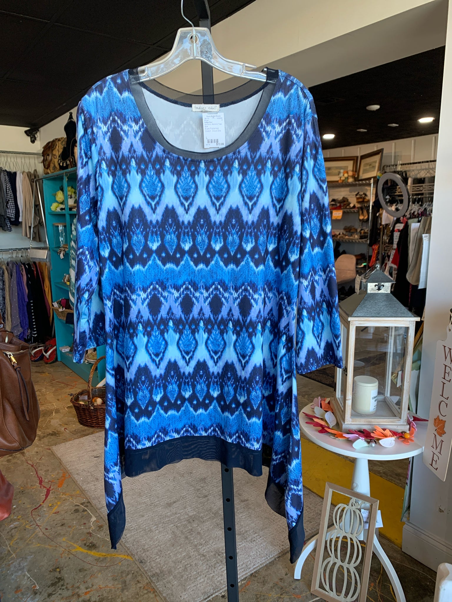 Indigo Soul Womens Tops Size L Blouse