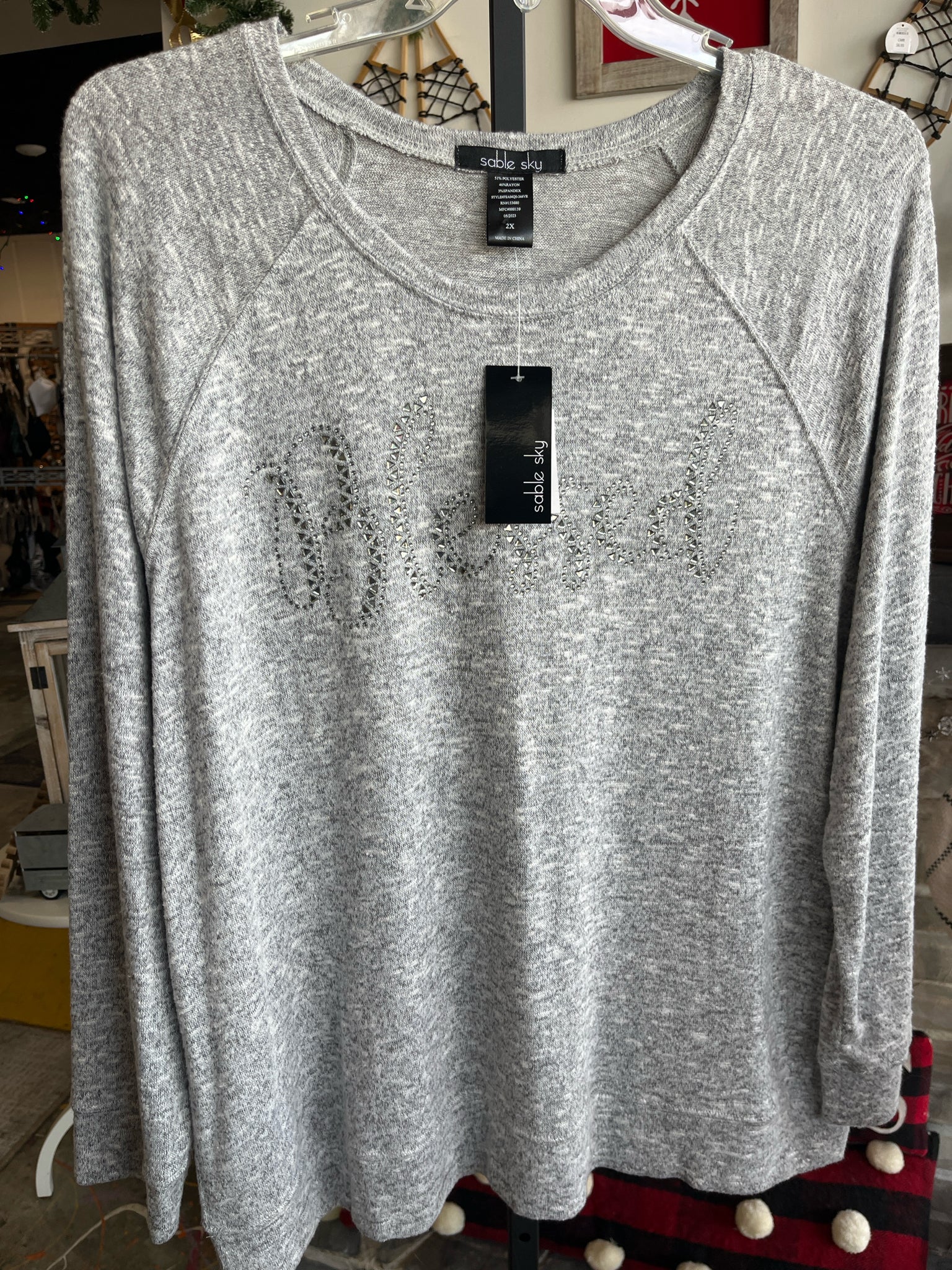 Sable Sky Plus Tops Size 2X Sweater