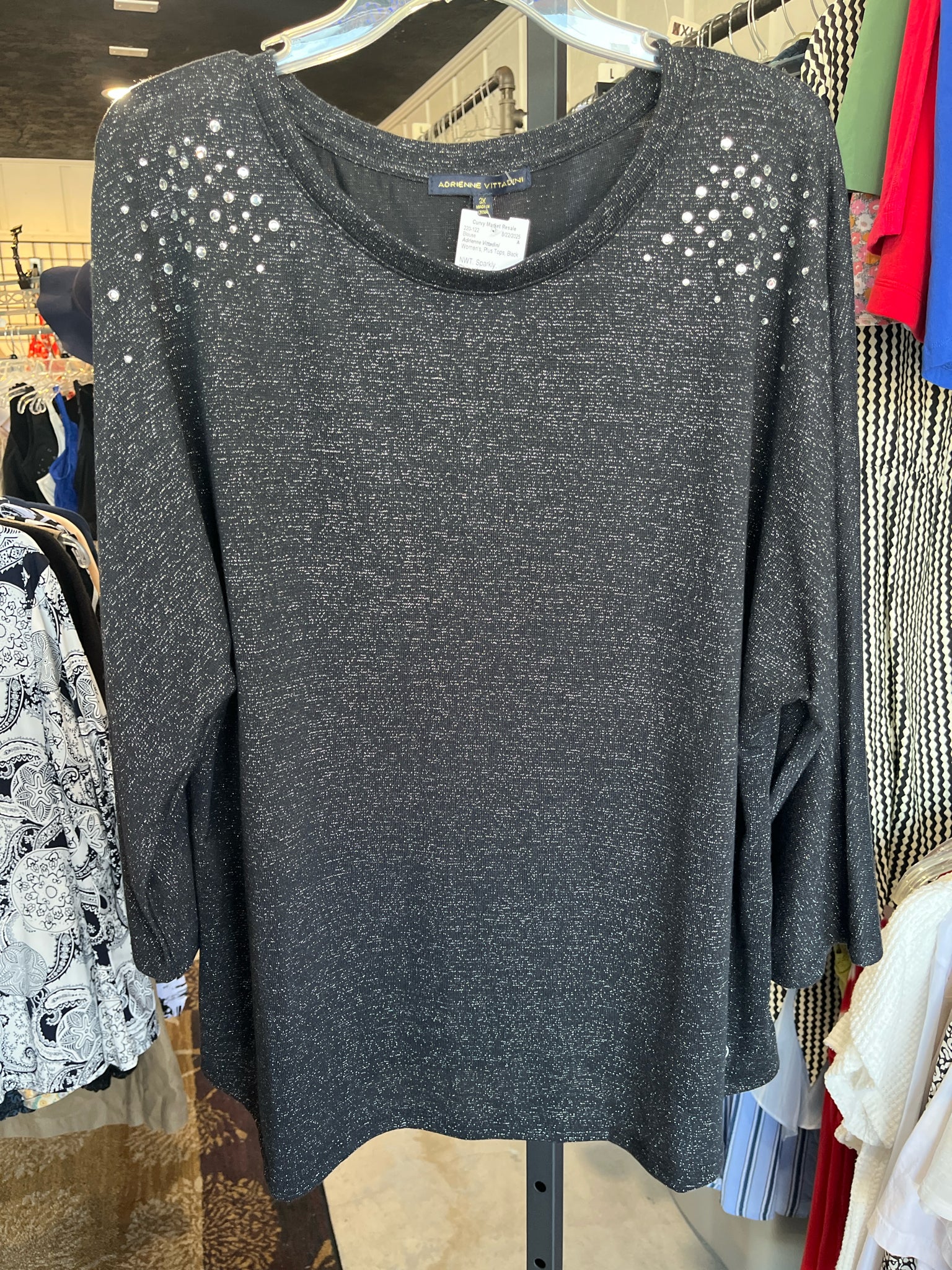 Adrienne Vittadini Plus Tops Size 3X Blouse