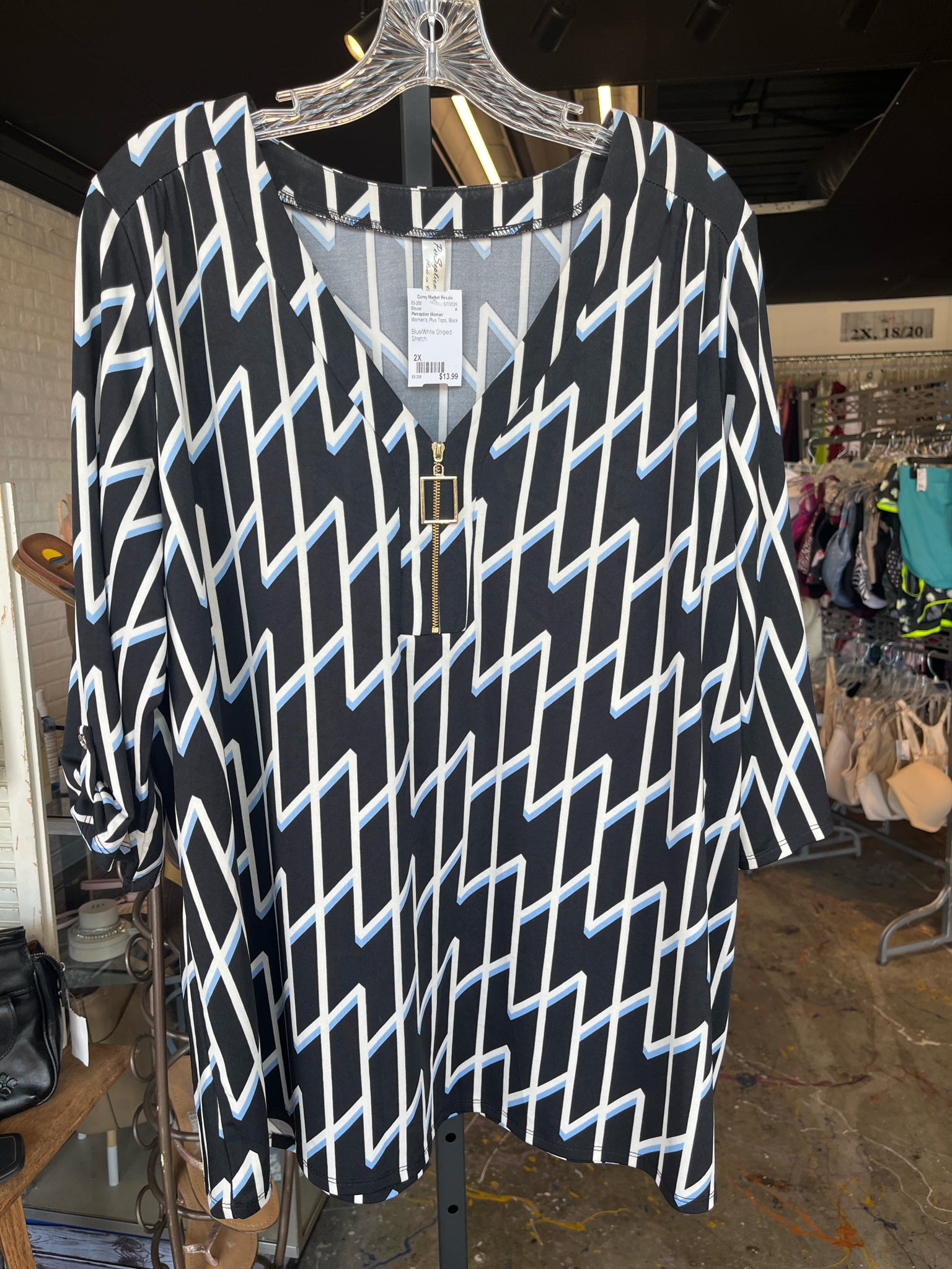 Perception Woman Plus Tops Size 2X Blouse