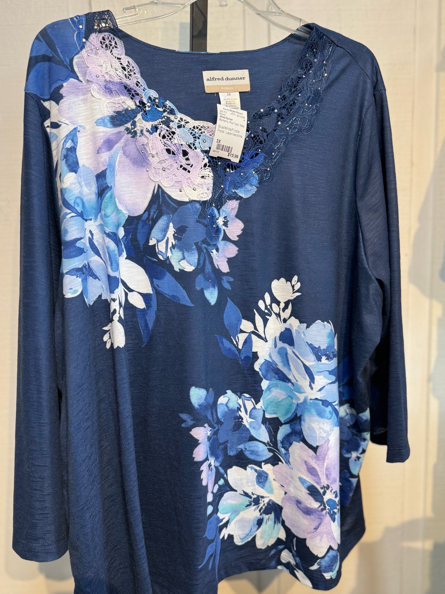 Alfred Dunner Plus Tops Size 3X Blouse