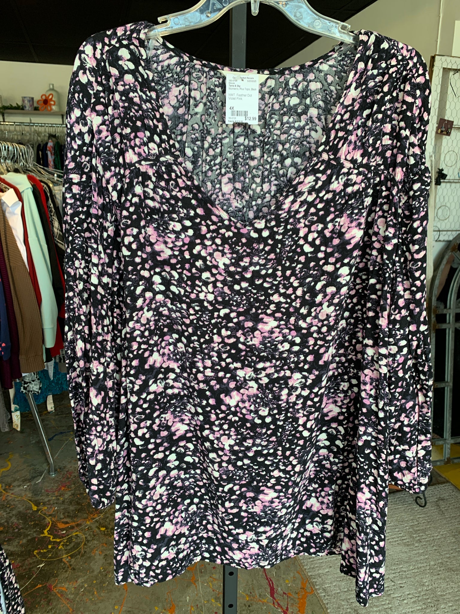 Terra & Sky Plus Tops Size 4X Blouse