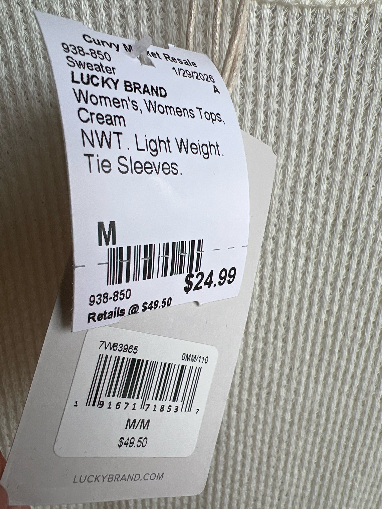 LUCKY BRAND Womens Tops Size M Sweater