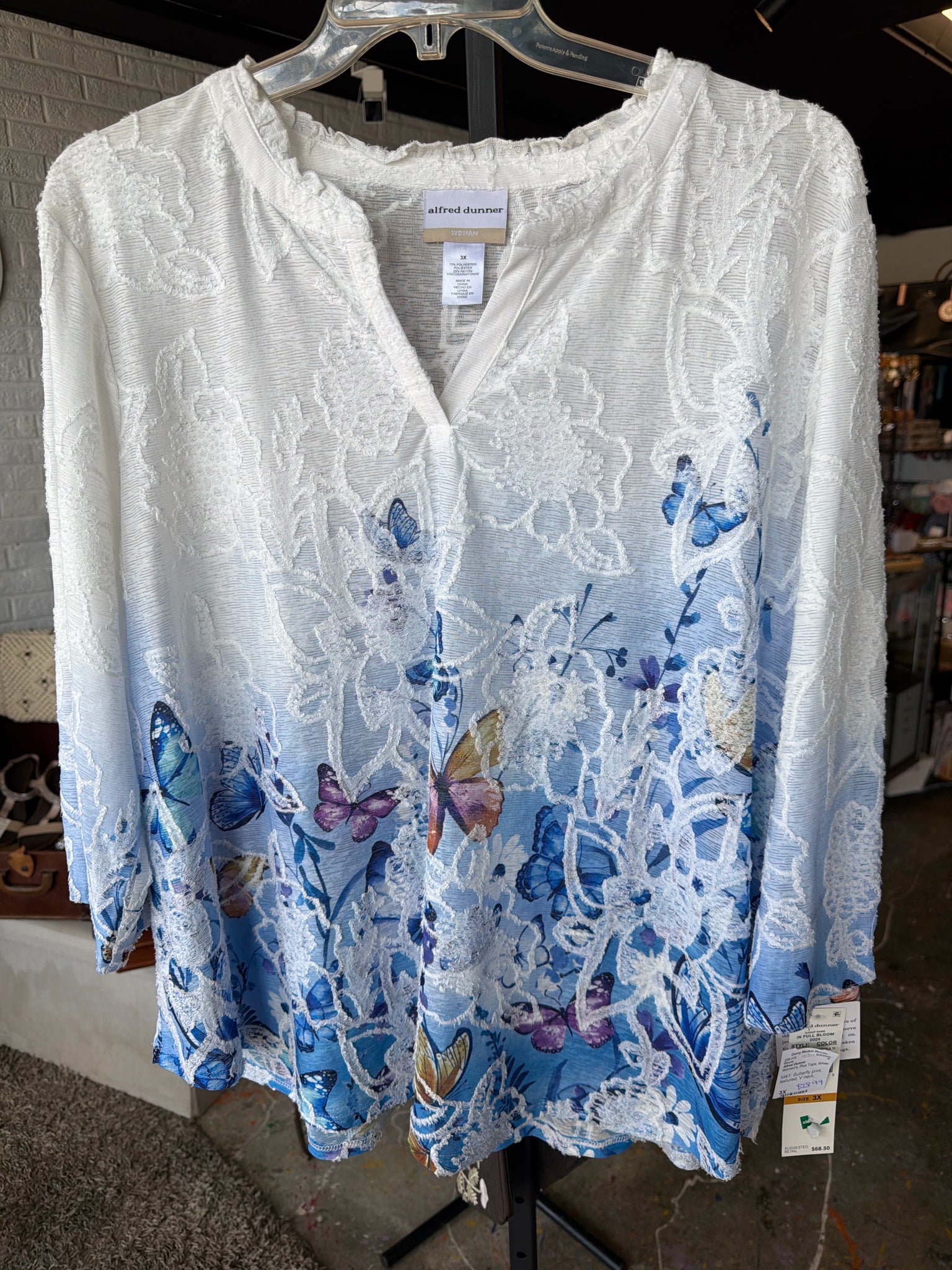 Alfred Dunner Plus Tops Size 3X Blouse