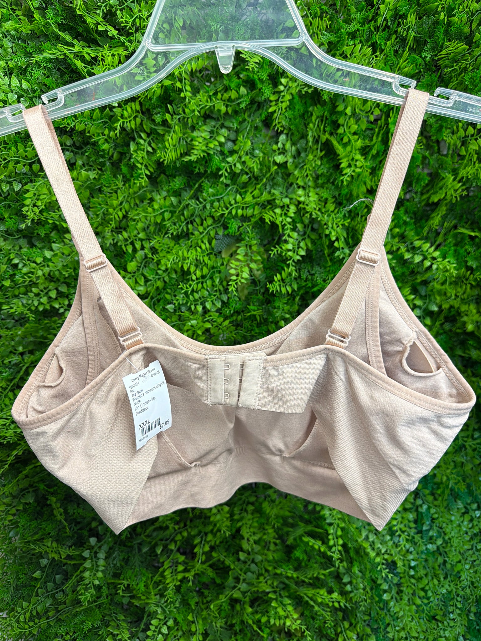 Joy Spun Womens Lingerie Size XXXL Bra