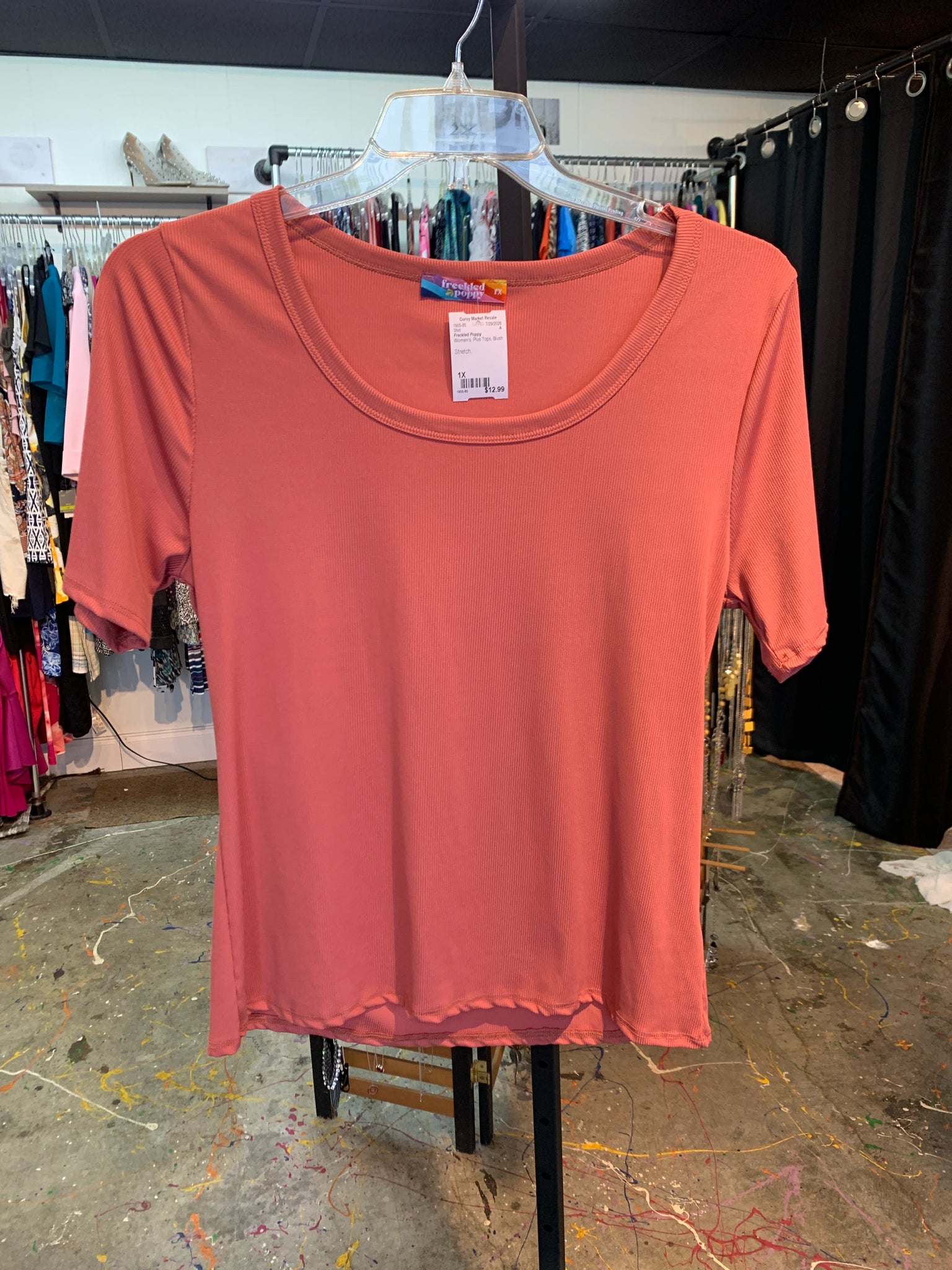 Freckled Poppy Plus Tops Size 1X Shirt