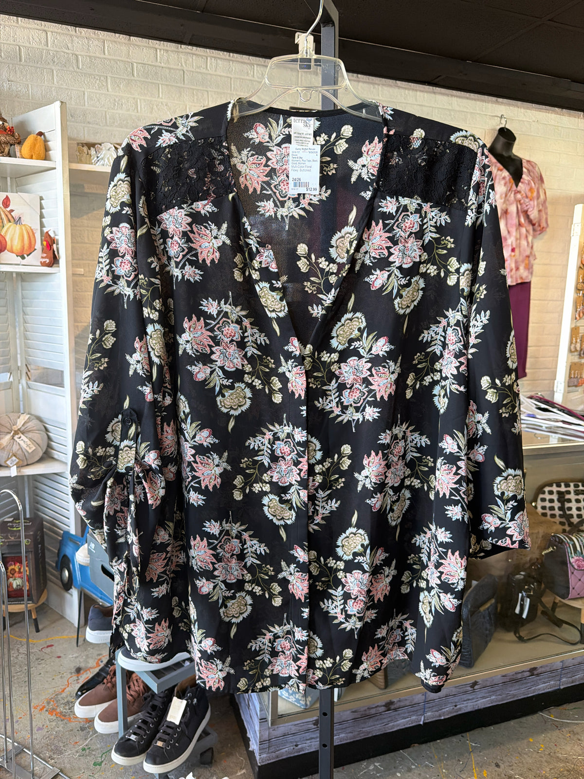 Terra & Sky Plus Tops Size 24/26 Blouse