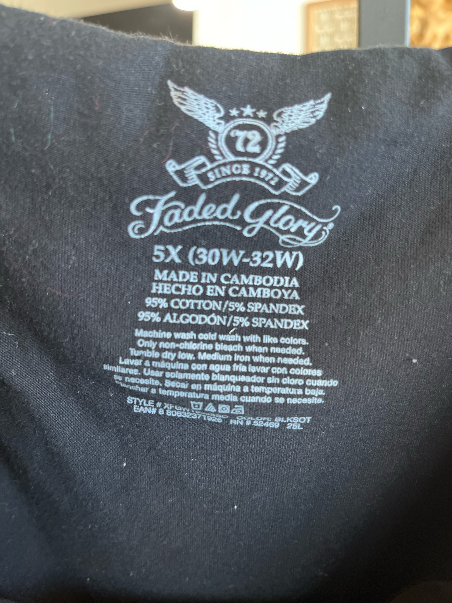 Faded Glory Plus Tops Size 30/32 Shirt
