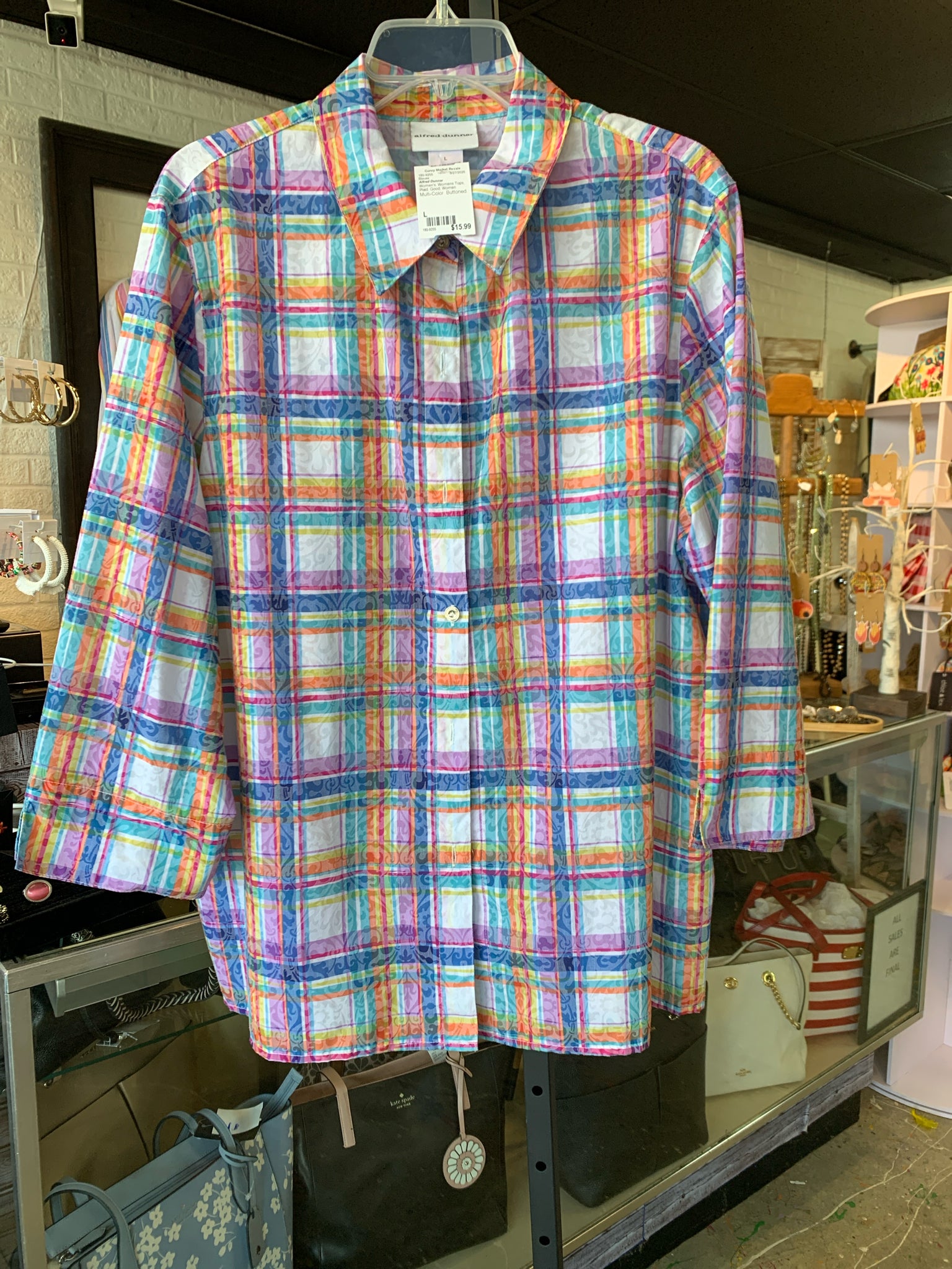 Alfred Dunner Womens Tops Size L Blouse