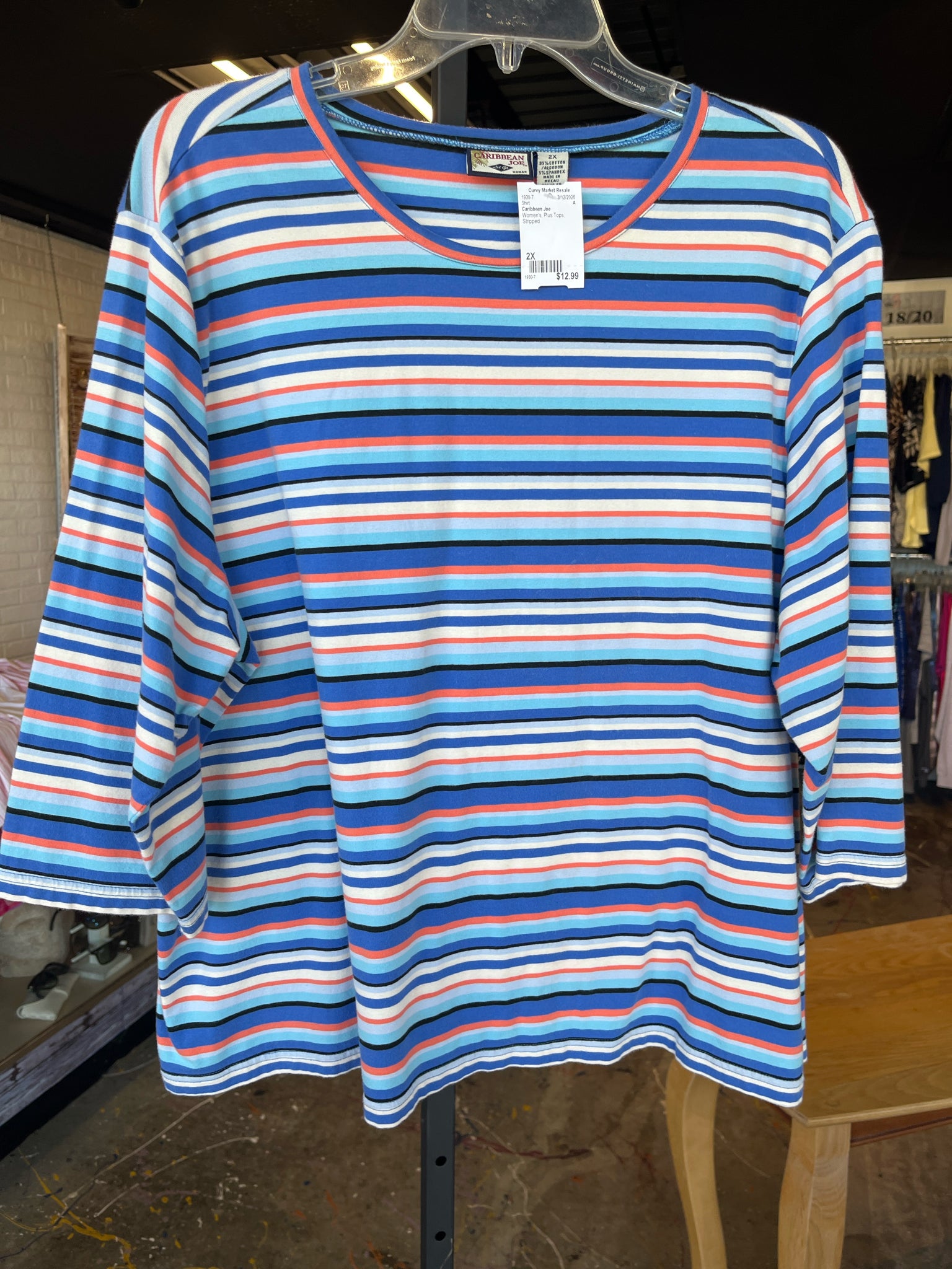 Caribbean Joe Plus Tops Size 2X Shirt