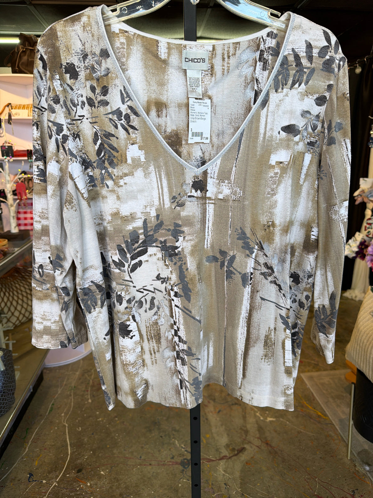 Chicos Womens Tops Size 3 Blouse