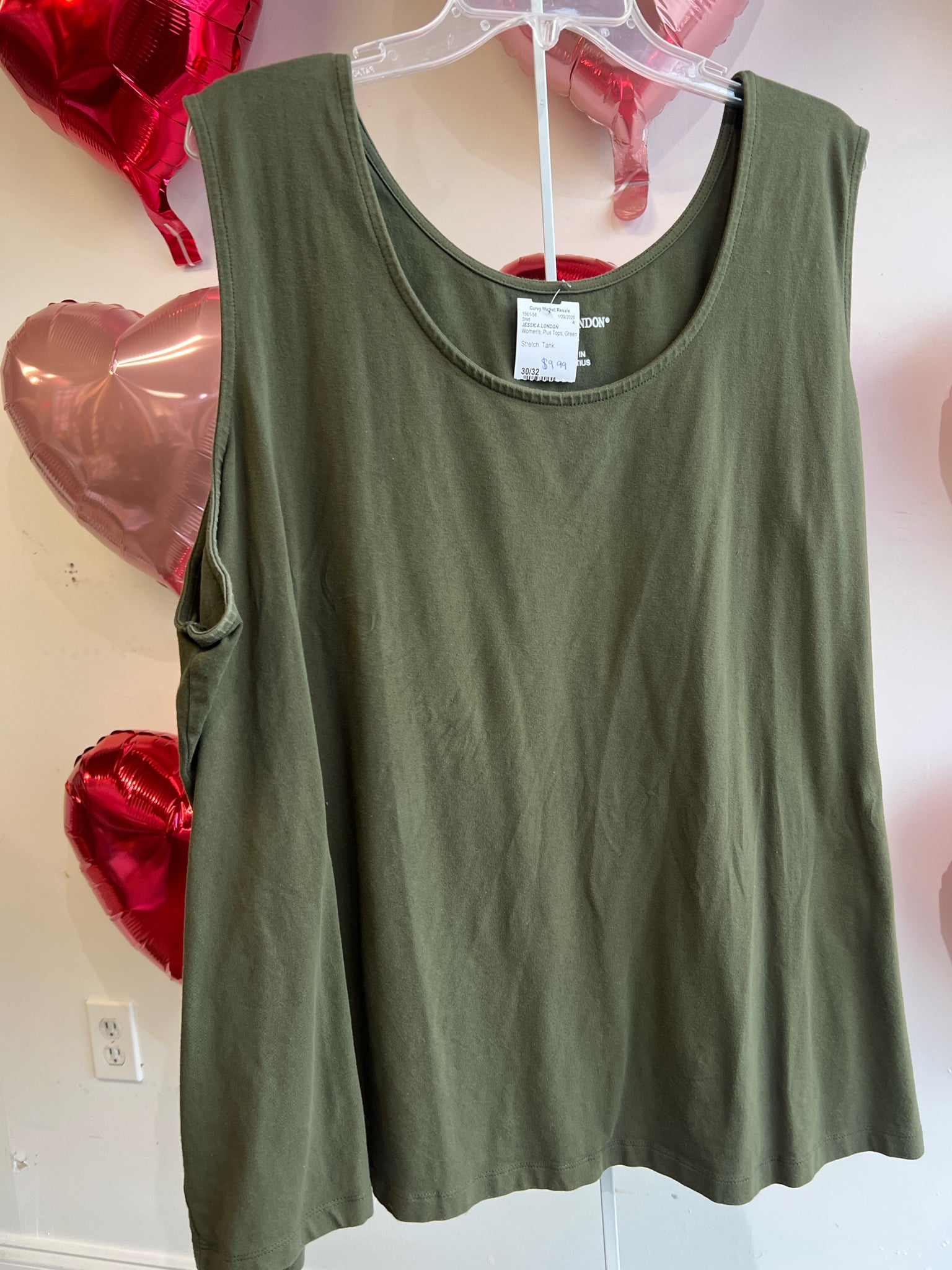 JESSICA LONDON Plus Tops Size 30/32 Shirt