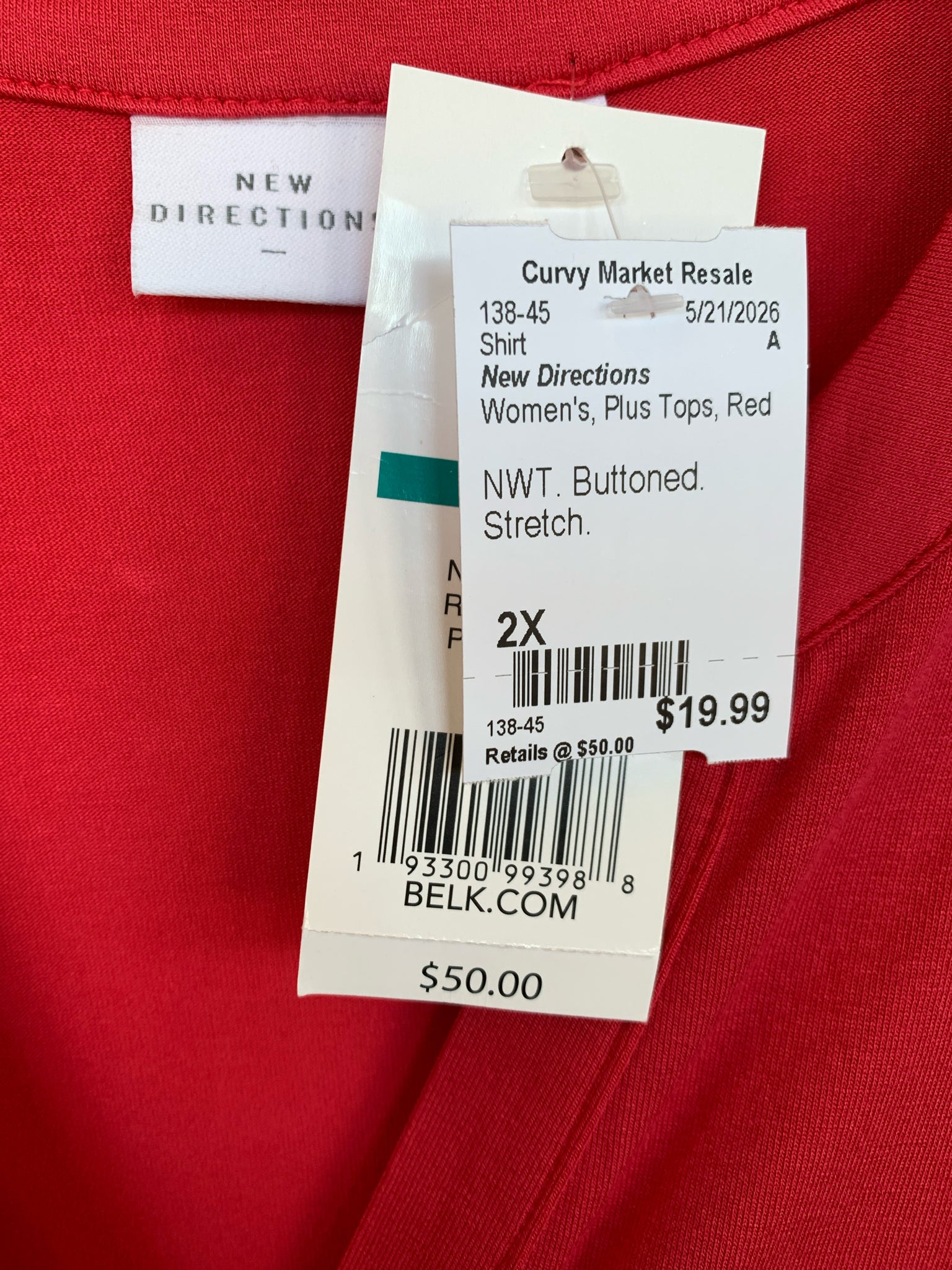 New Directions Plus Tops Size 2X Shirt