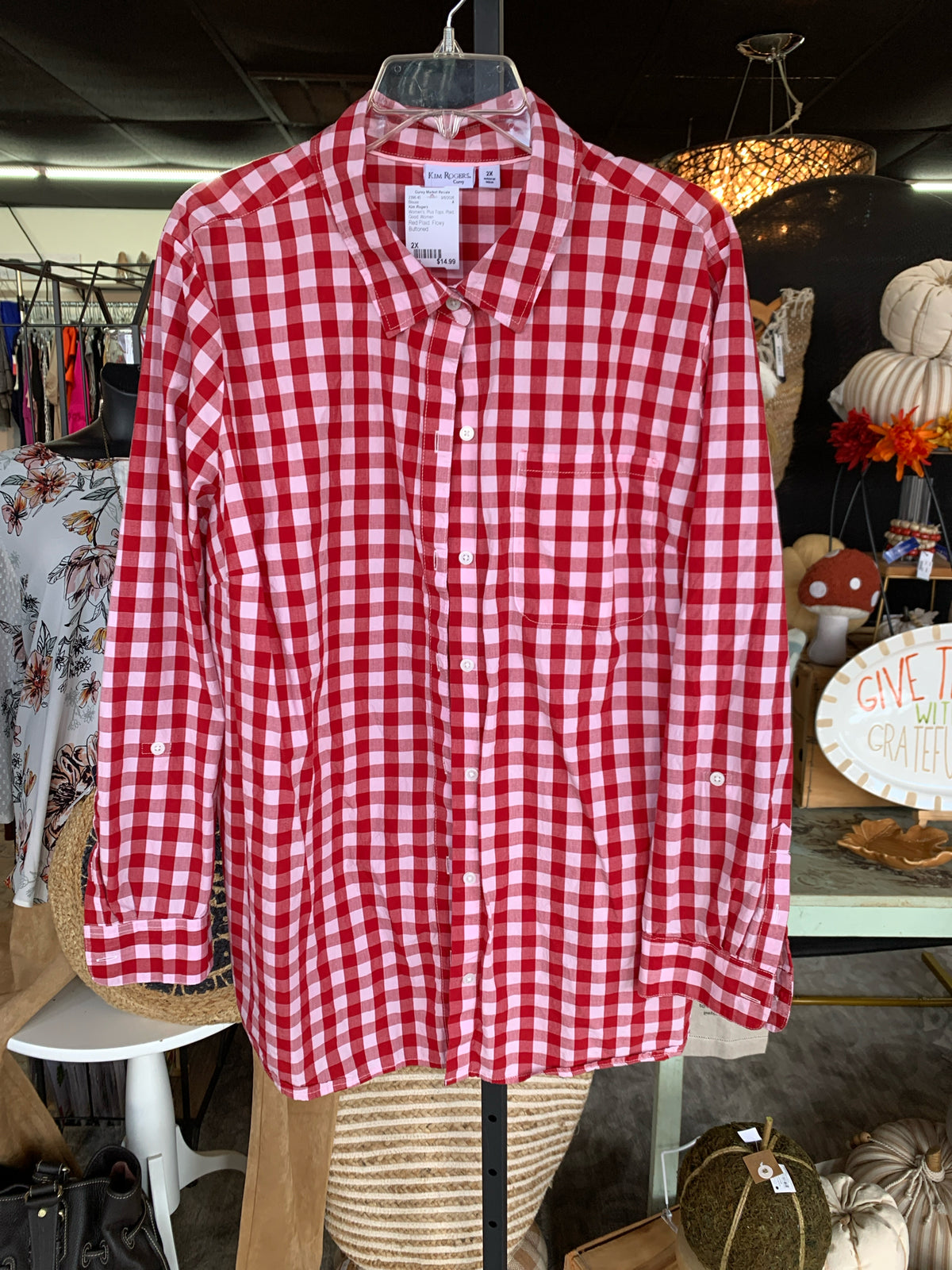 Kim Rogers Plus Tops Size 2X Blouse