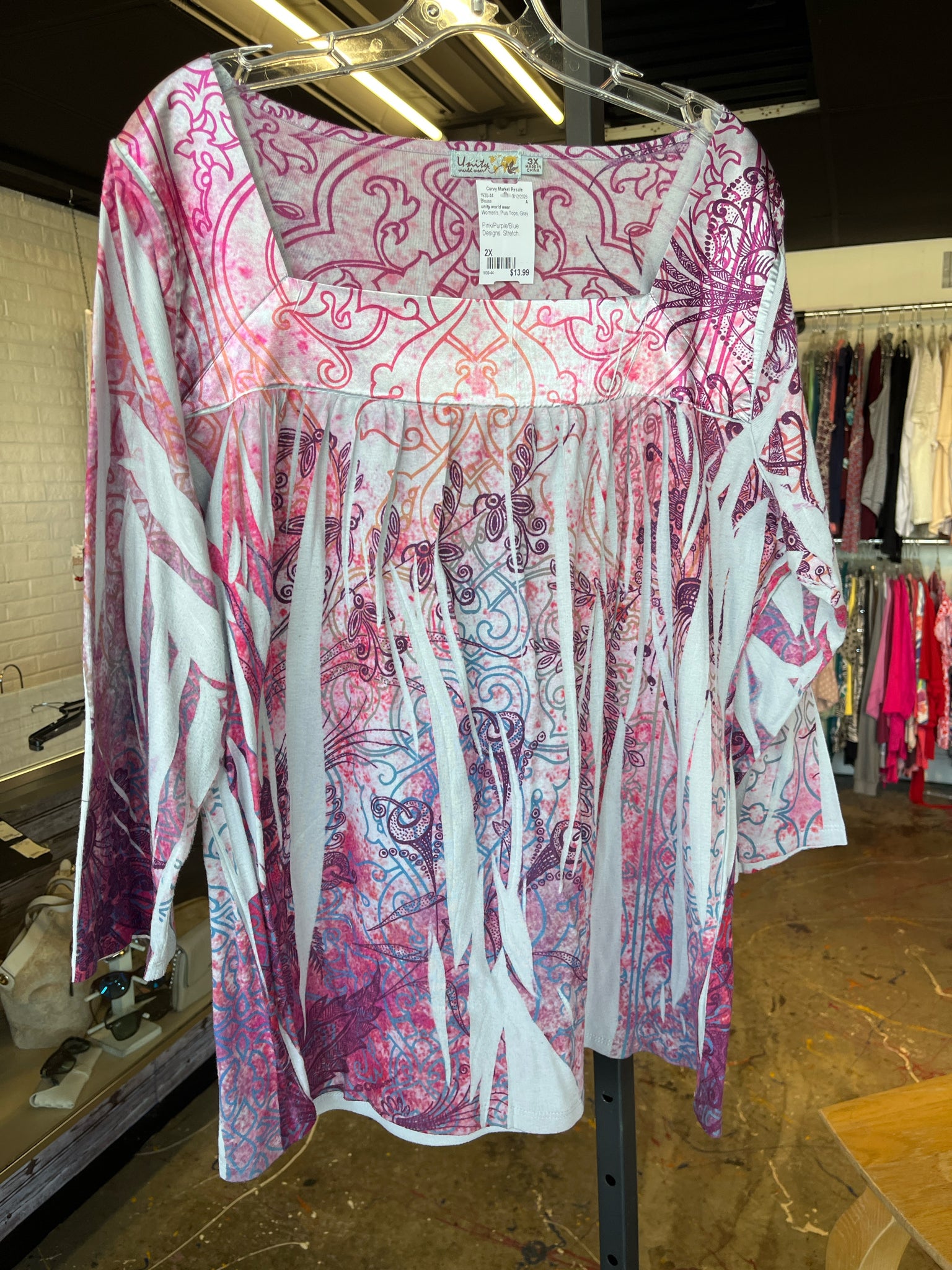 unity world wear Plus Tops Size 2X Blouse