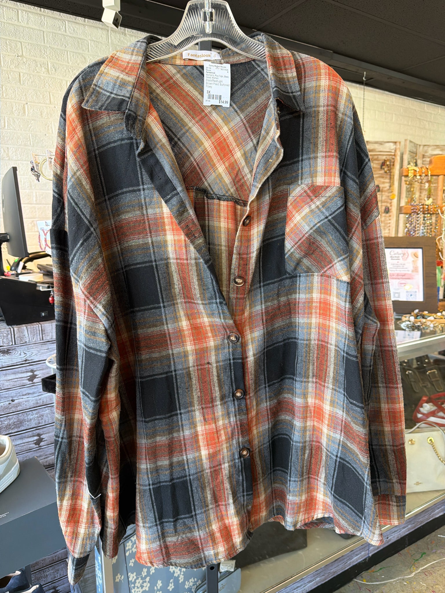 Fantaslook Plus Tops Size 3X Blouse
