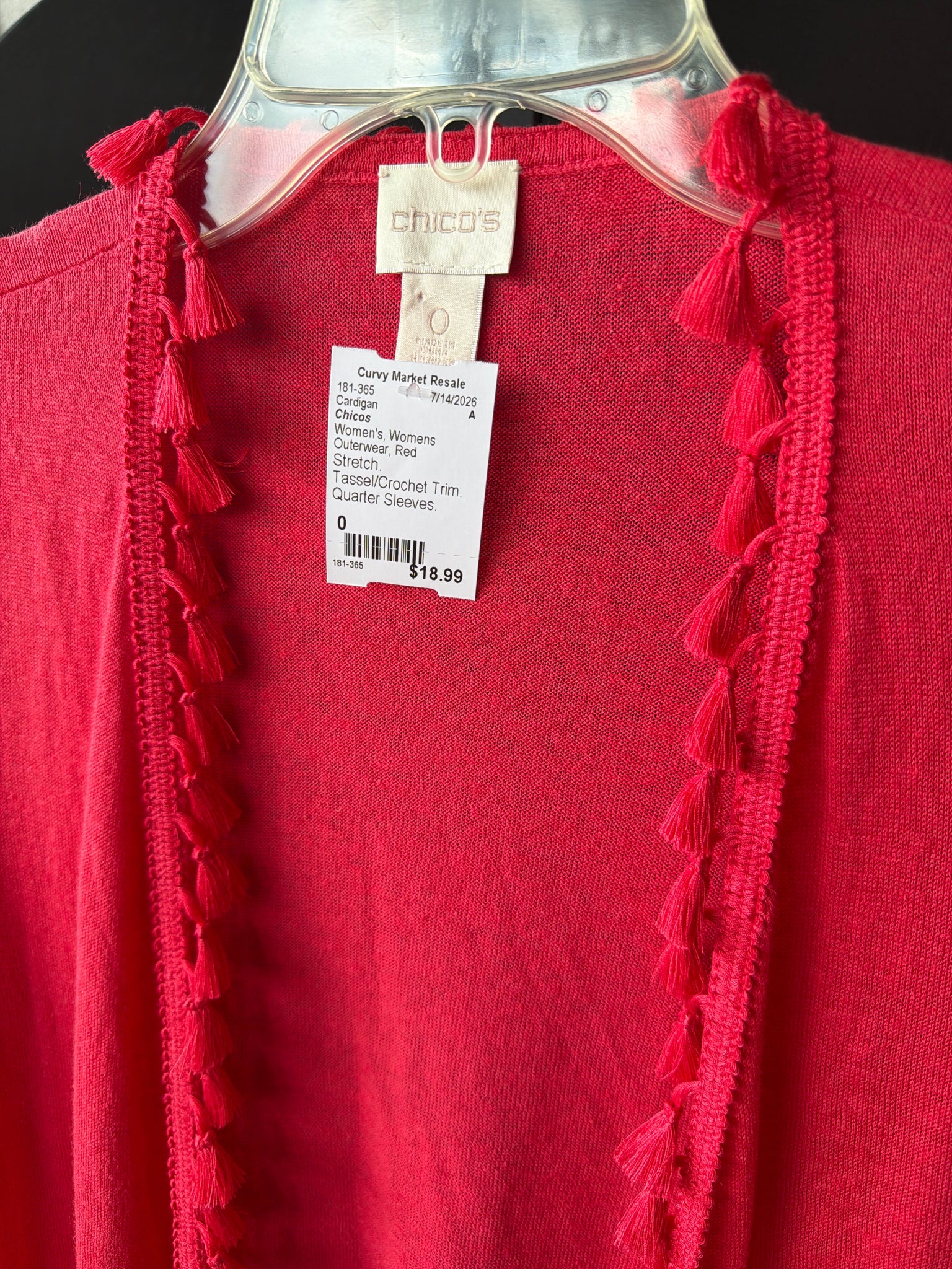 Chicos Womens Outerwear Size 0 Cardigan