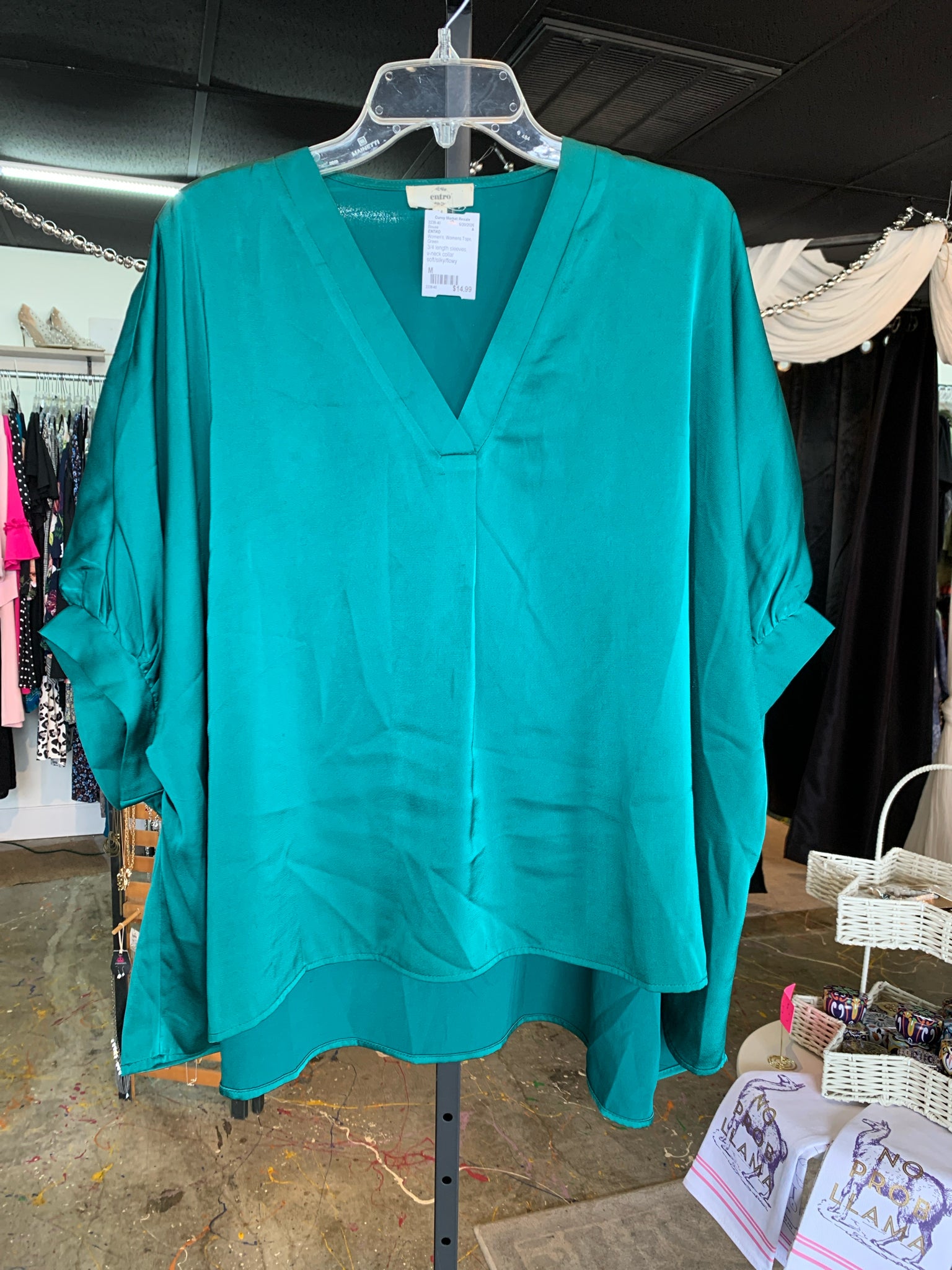 ENTRO Womens Tops Size M Blouse