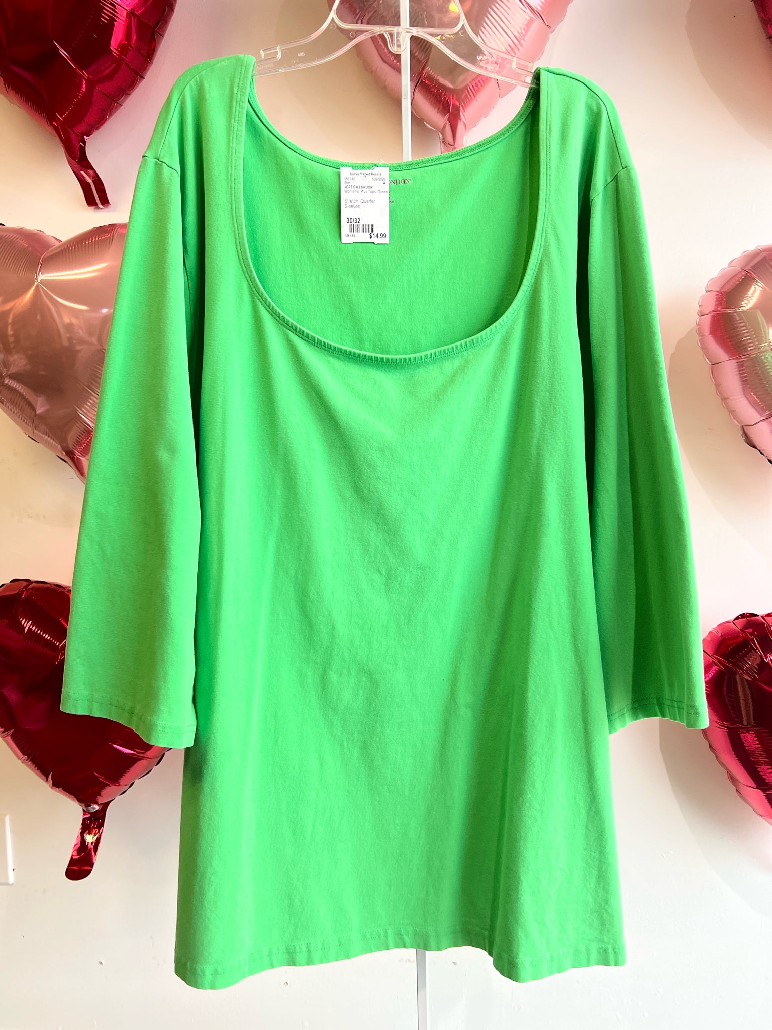 JESSICA LONDON Plus Tops Size 30/32 Shirt