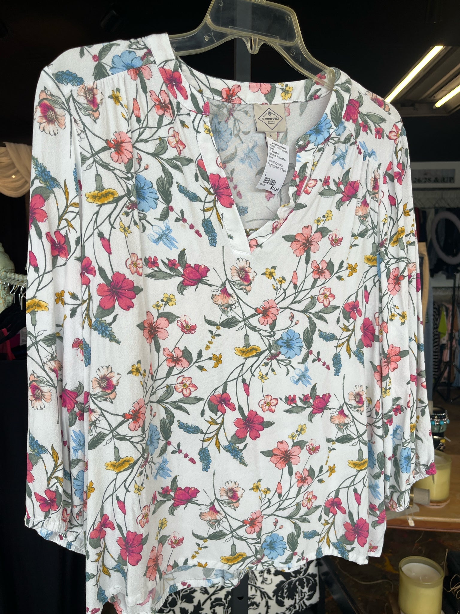 ST JOHN BAY Womens Tops Size L Blouse