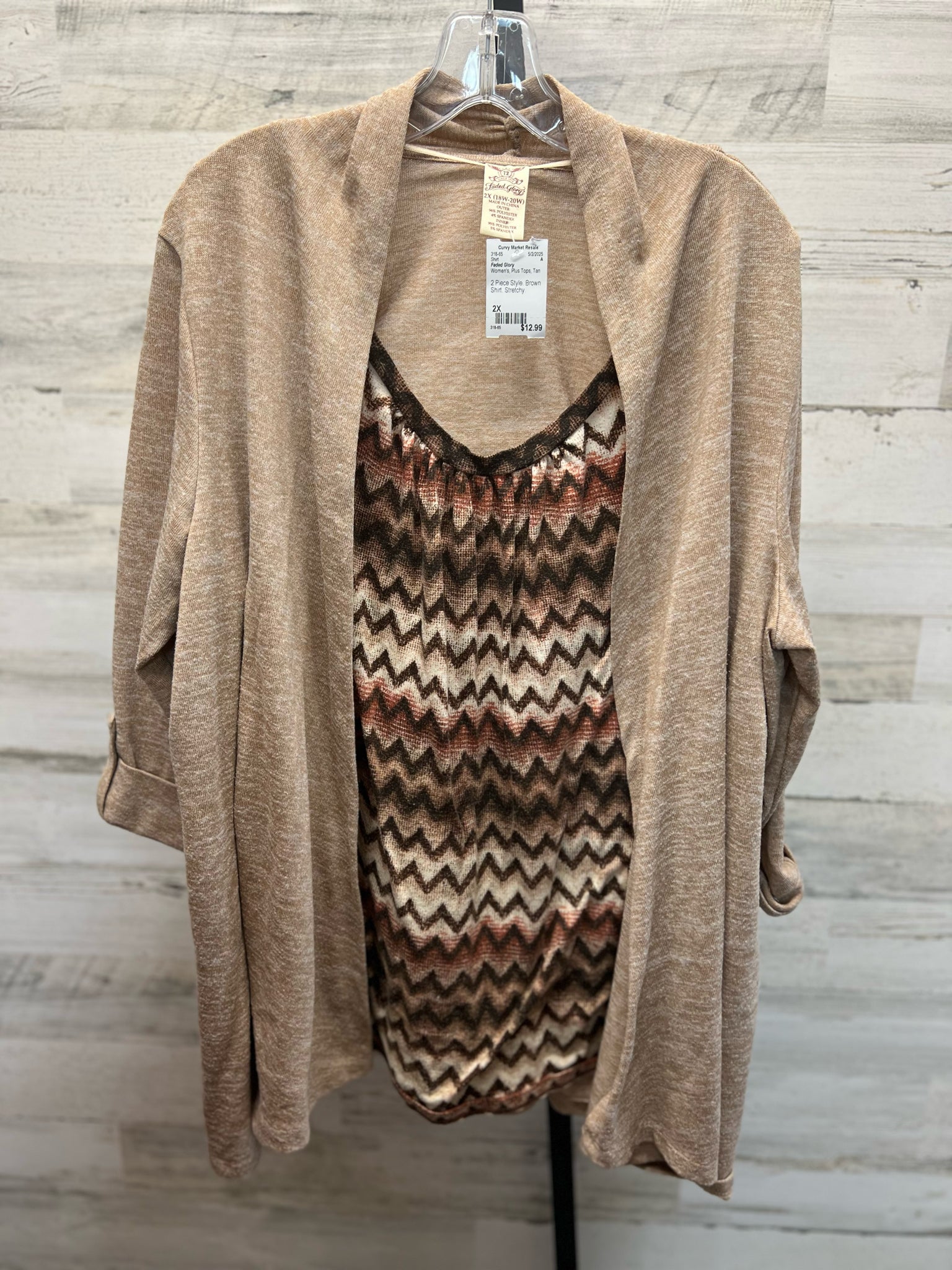 Faded Glory Plus Tops Size 2X Shirt