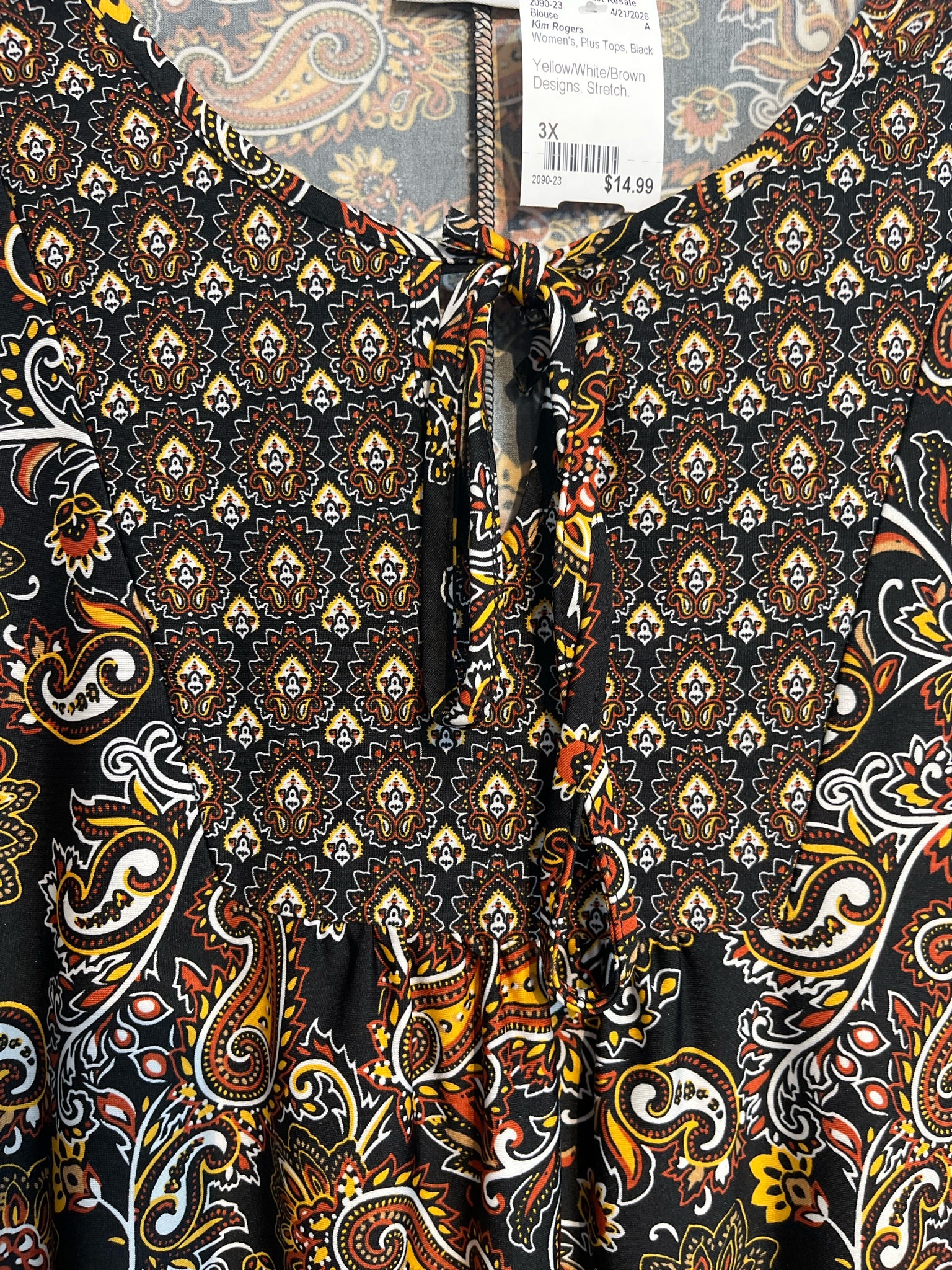 Kim Rogers Plus Tops Size 3X Blouse