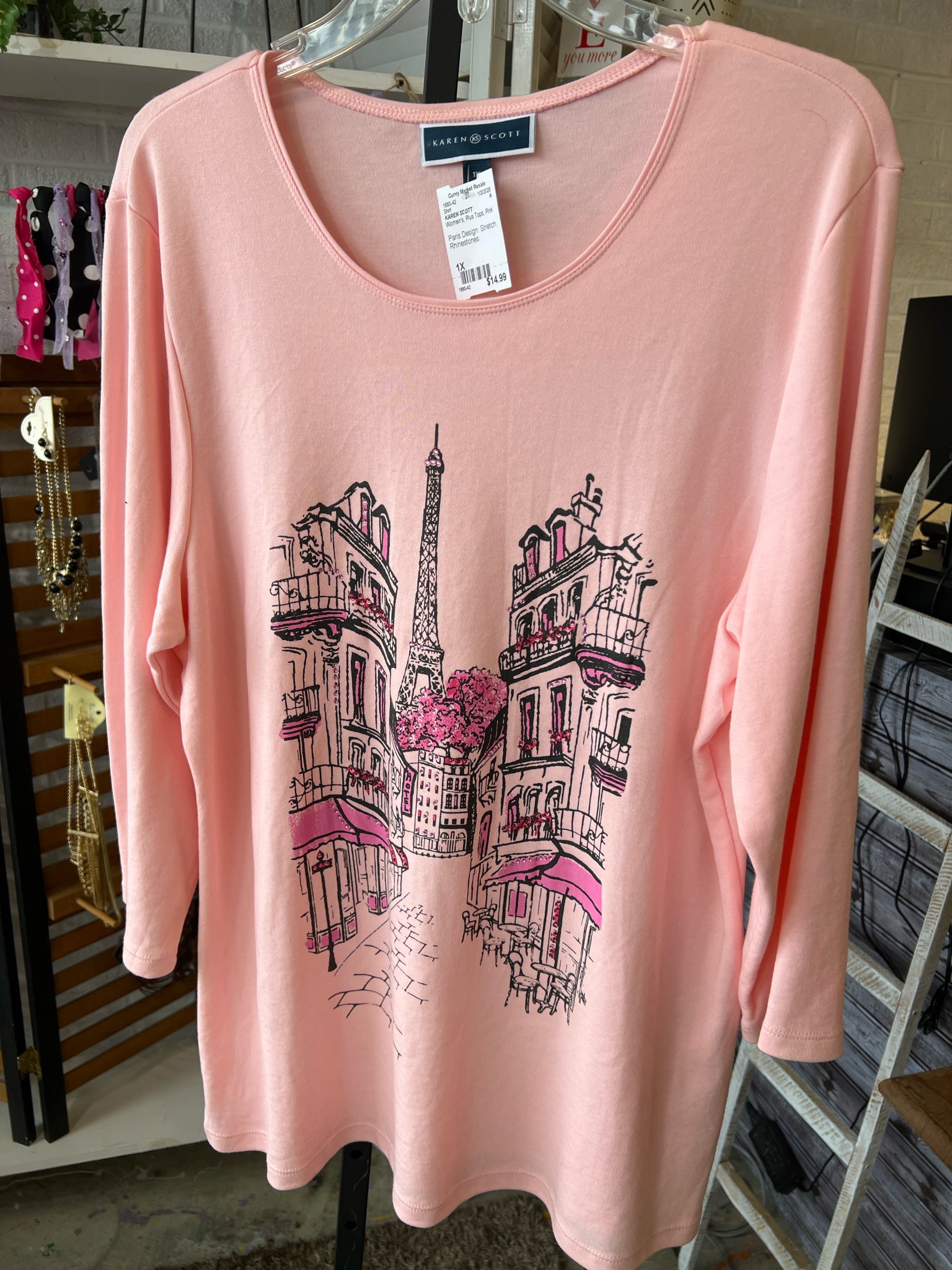 KAREN SCOTT Plus Tops Size 1X Shirt