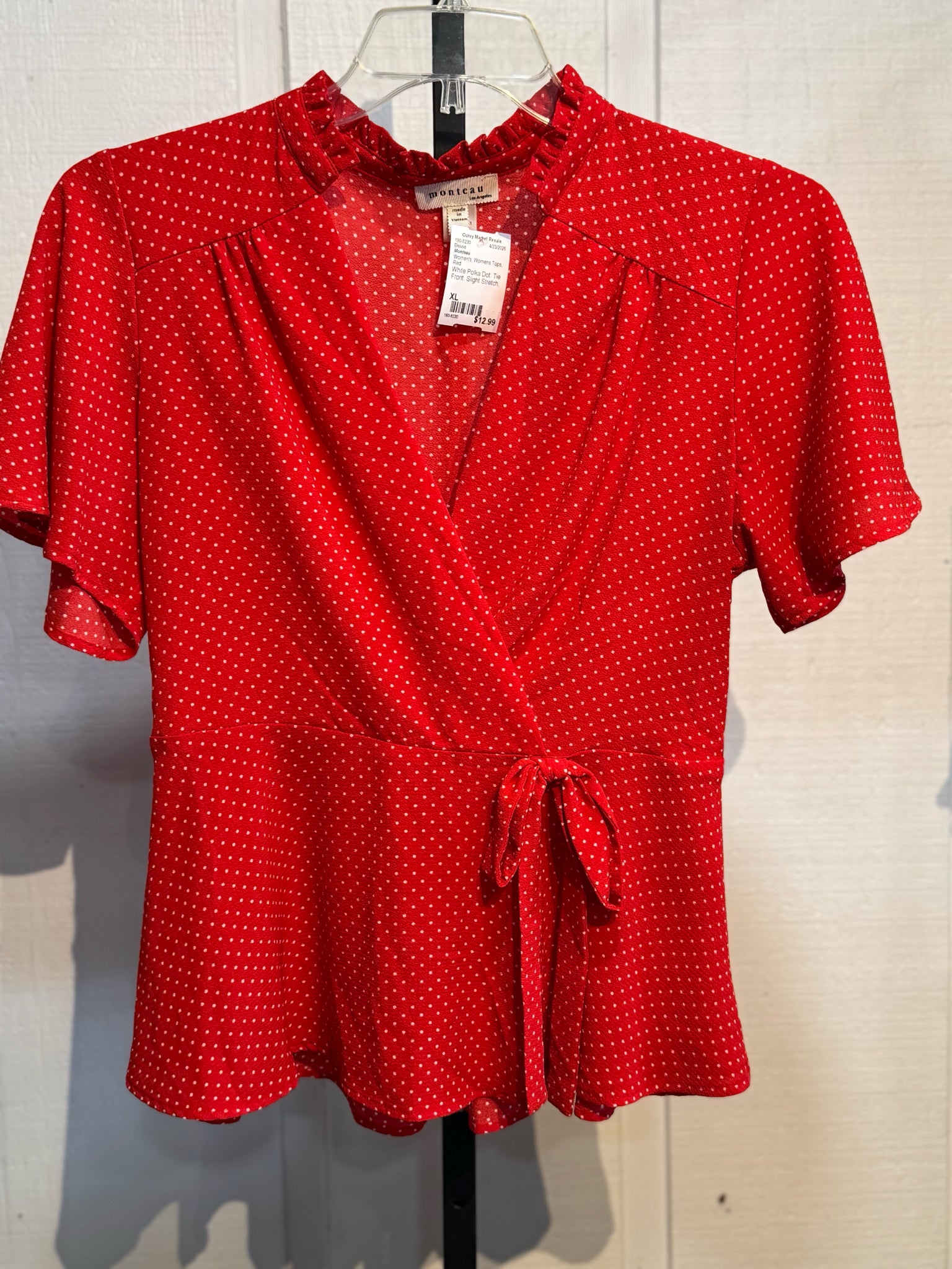 Monteau Womens Tops Size XL Blouse