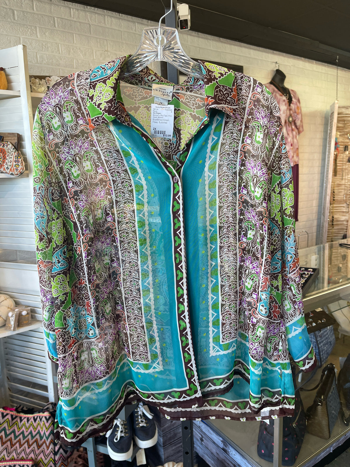 Kim Rogers Plus Tops Size 2X Blouse