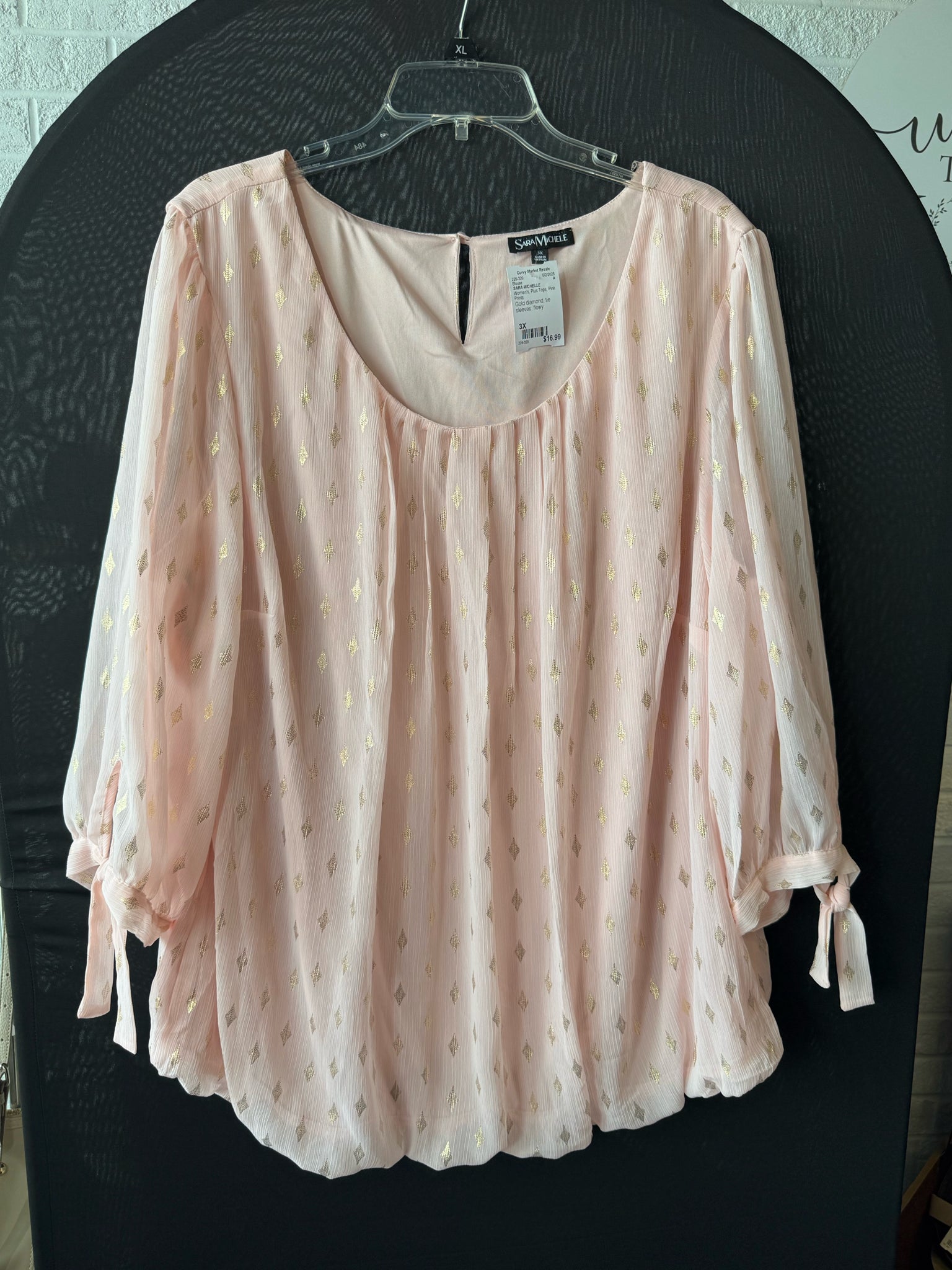SARA MICHELLE Plus Tops Size 3X Blouse