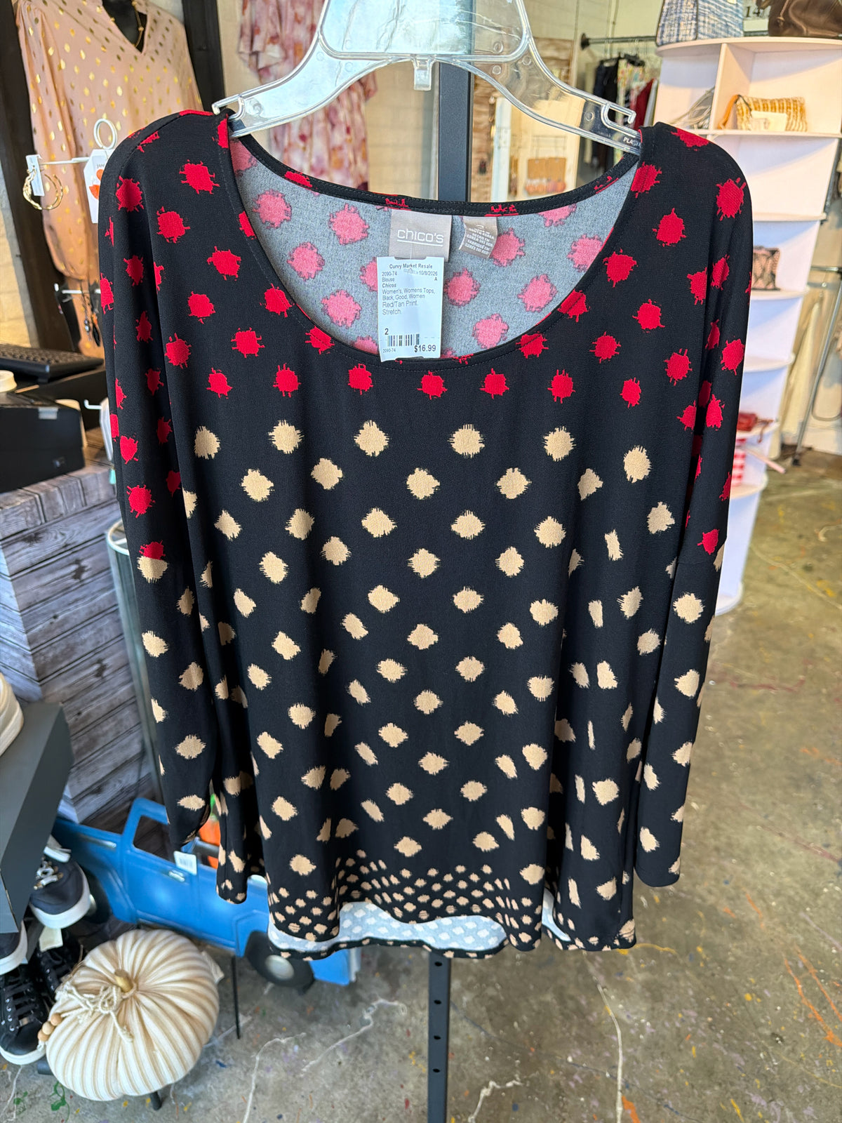 Chicos Womens Tops Size 2 Blouse